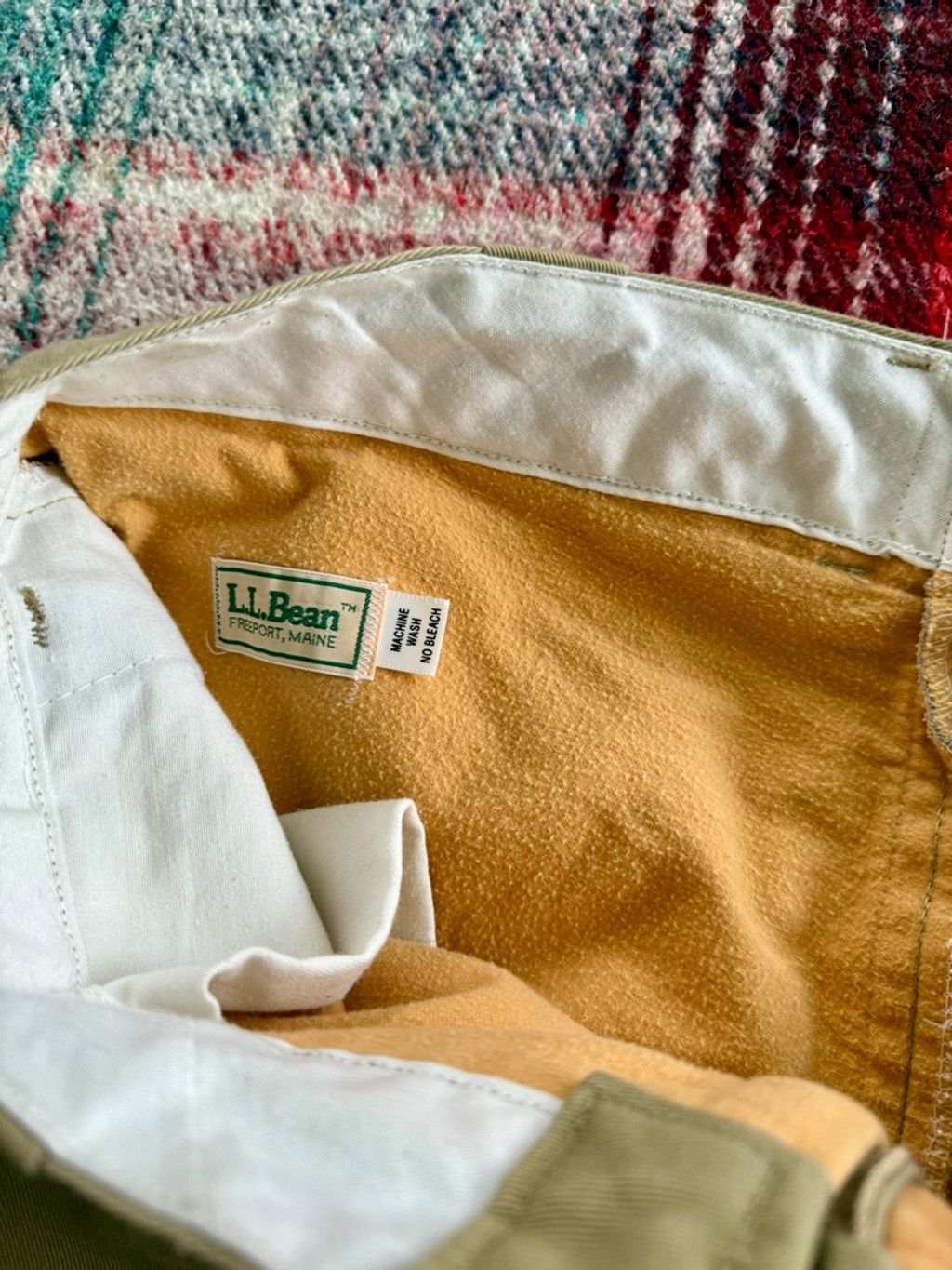L.L. Bean 70s LL Bean Fully Lined Chinos 33x29 Size US 33 - 5 Thumbnail
