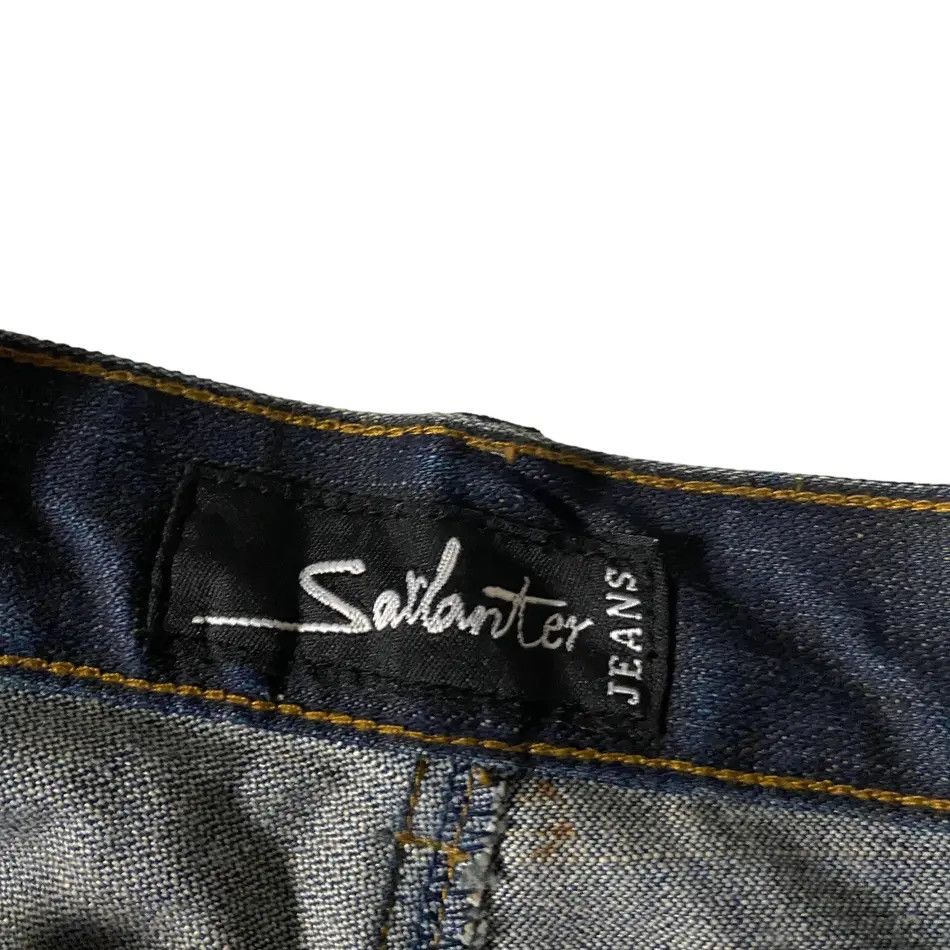 Japanese Brand Saxlanter Flared Jeans Washed Straigh Cut Size US 30 / EU 46 - 12 Thumbnail