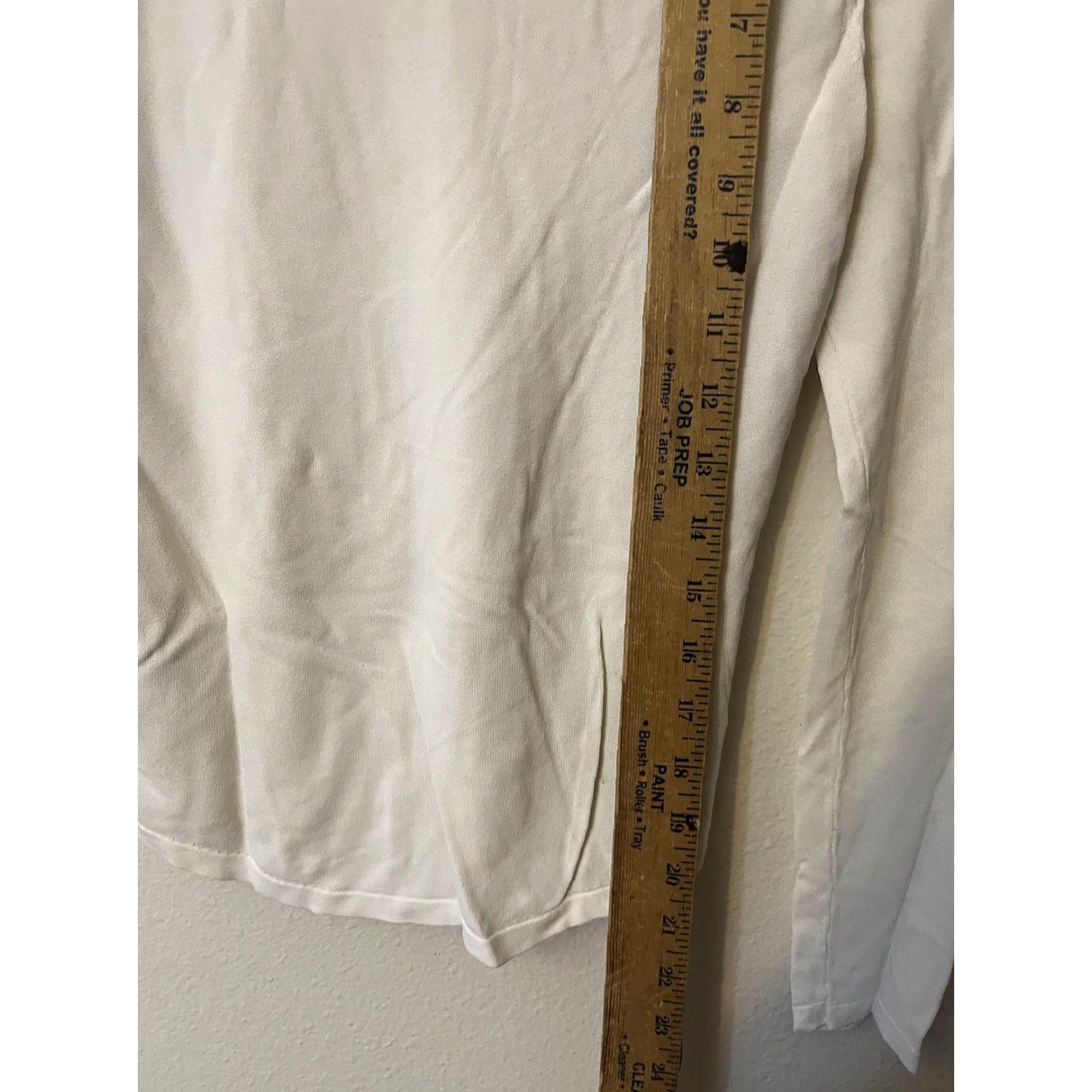 Zara Zara White Knit Long Sleeve Blouse Womens Medium Solid Tight Knit Top Size M / US 6-8 / IT 42-44 - 4 Thumbnail