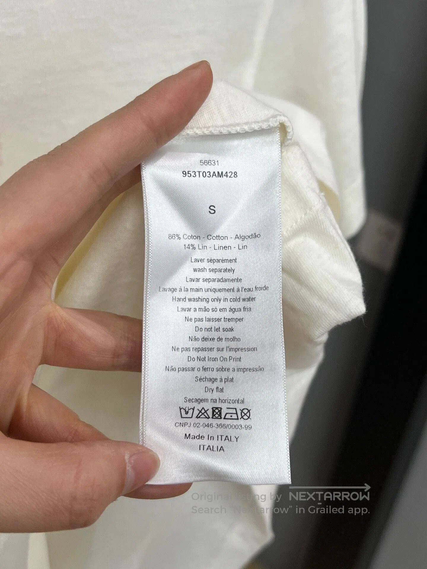Dior Dior Short Sleeve Tee in White. Size S / US 4 / IT 40 - 4 Thumbnail