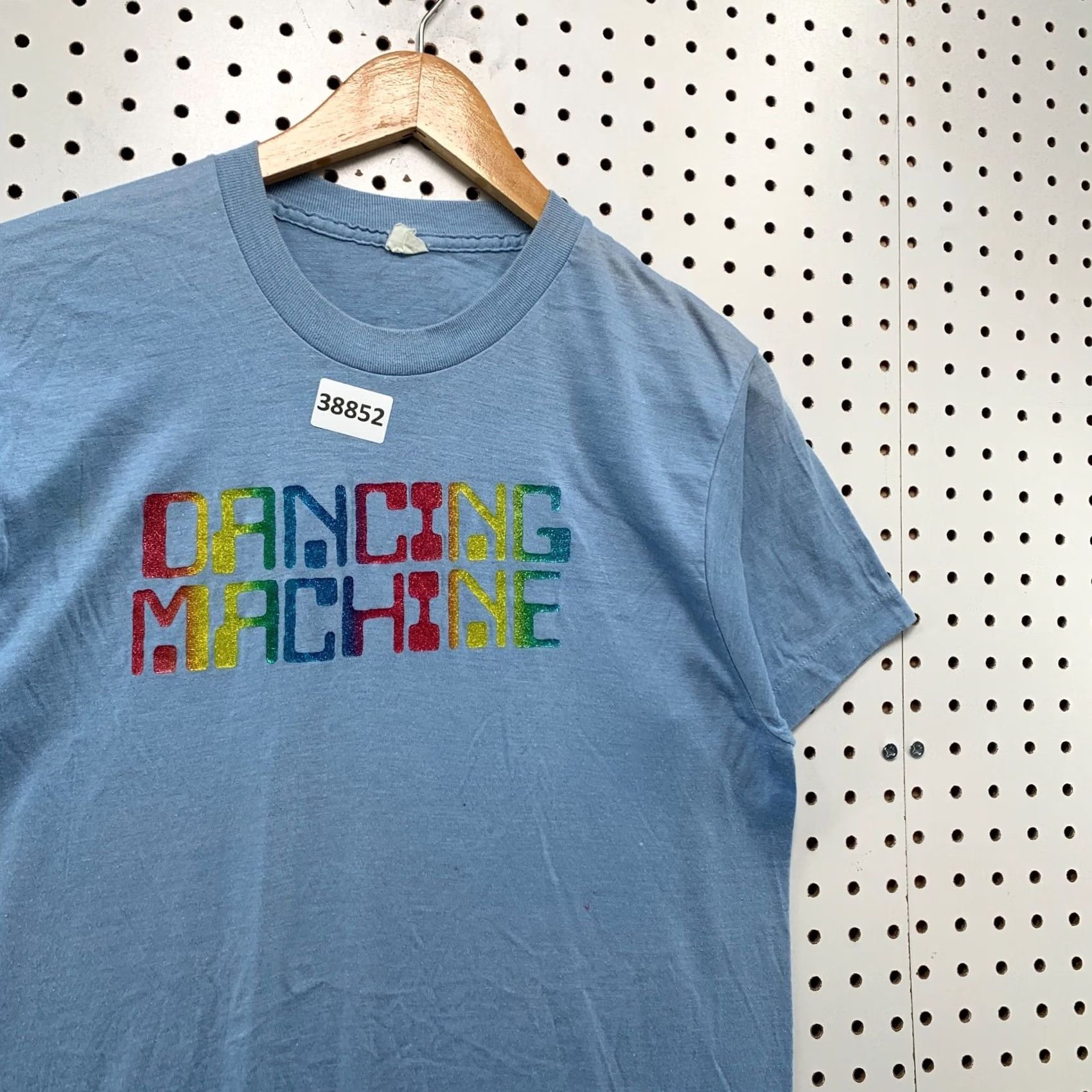 Vintage VINTAGE 70s Dancing Machine Shirt Mens Fits Medium Blue Glitter Graphic Size US M / EU 48-50 / 2 - 6 Thumbnail