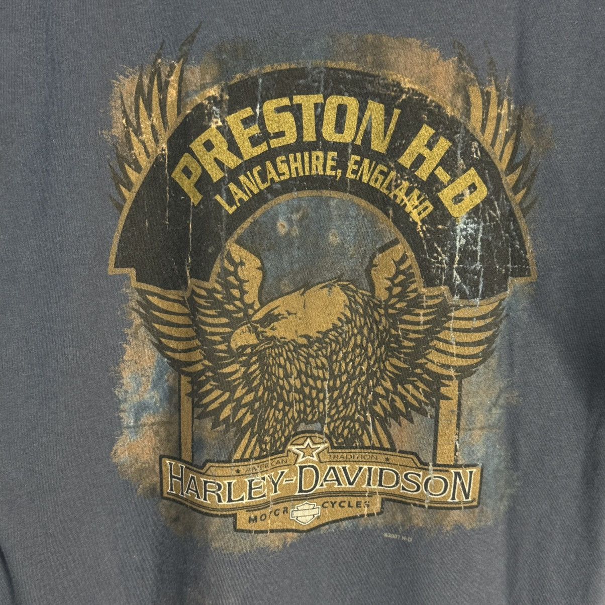 Harley Davidson Y2K Vintage 2007 Harley Davidson T-Shirt USA size M big logo Size US M / EU 48-50 / 2 - 7 Thumbnail
