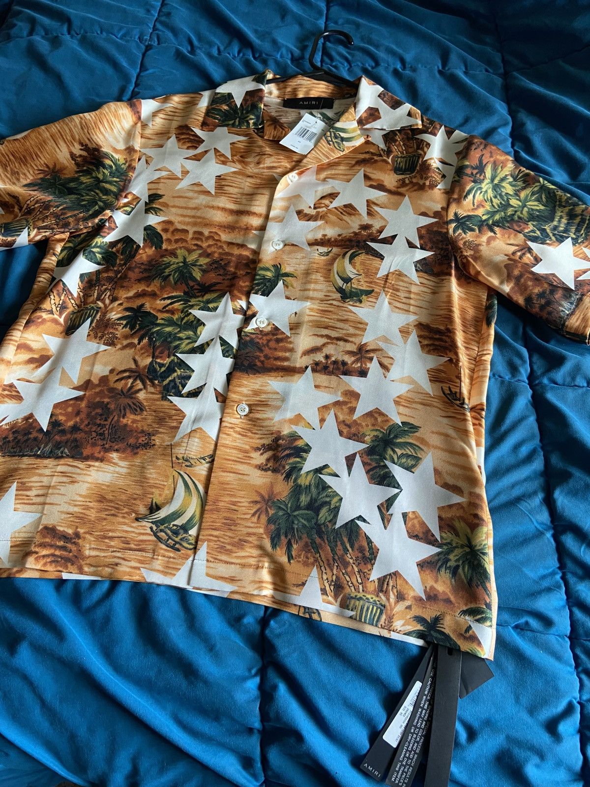 Amiri Amiri Silk Button up Stars Shirt Brand New with tags Size US XS / EU 42 / 0 - 4 Thumbnail
