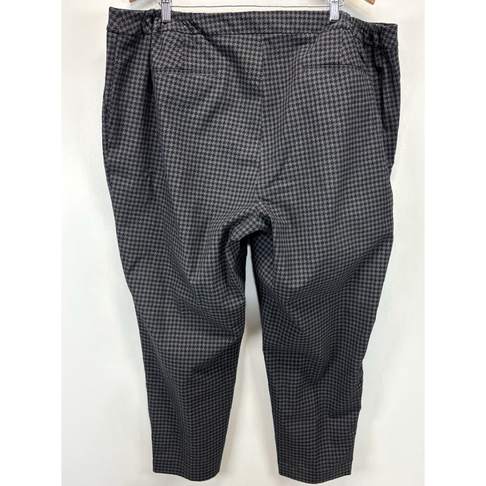 Talbots NEW Talbots Houndstooth Ankle Pants Plus Size 24W Grey Black Womens Size 42" / US 20 - 3 Thumbnail