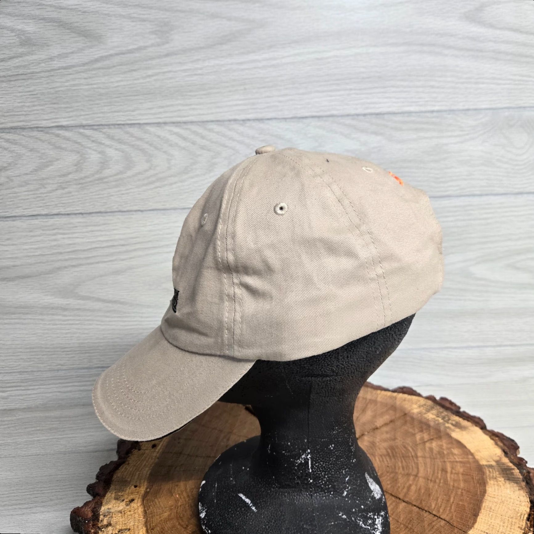 Vintage Moneta Farm & Home Center Baseball Cap Hat Strapback Adjustable Beige Men Hat Adjustable Beige Baseball Cap Men Size ONE SIZE - 4 Thumbnail
