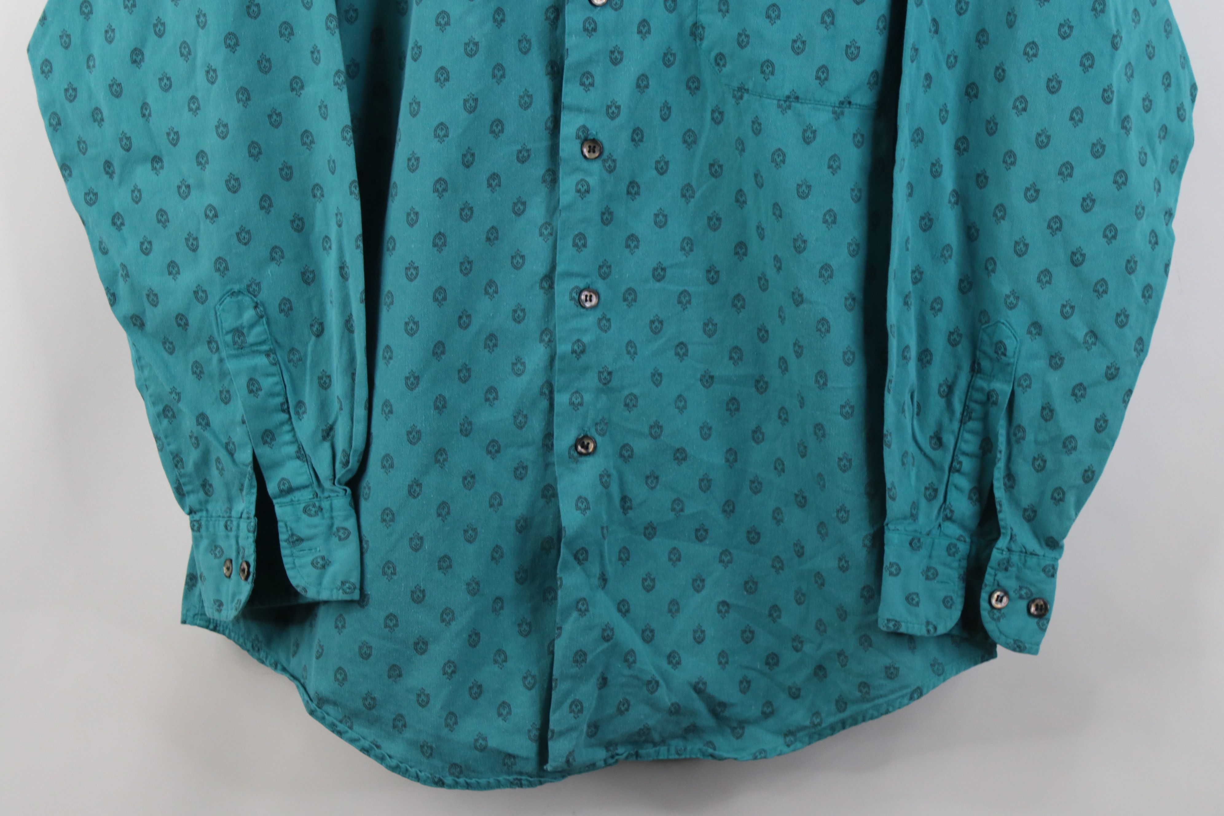 Gap Vintage 90s Gap All Over Print Collared Button Shirt Blue Size US S / EU 44-46 / 1 - 3 Thumbnail