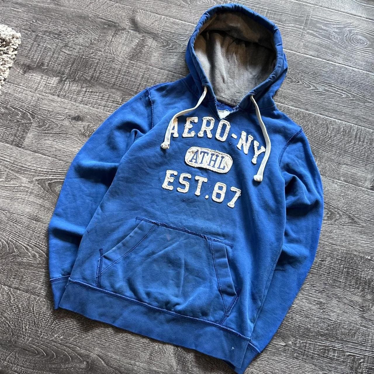 Aeropostale 2000s Aero NYC Hoodie Aeropostale Y2K EmbroideredThermalHood Size US M / EU 48-50 / 2 - 1 Thumbnail