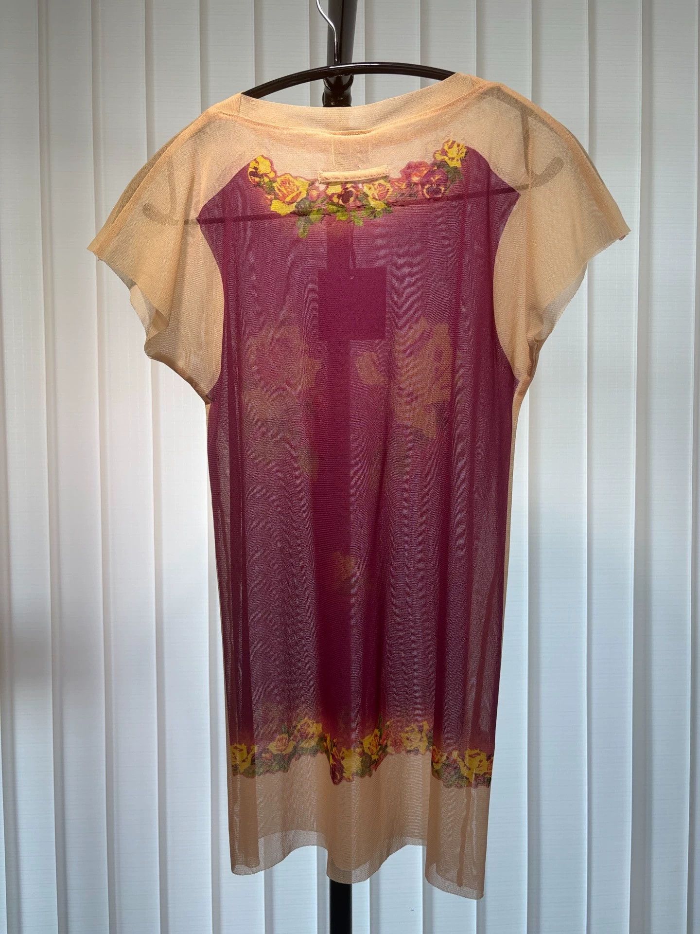Jean Paul Gaultier Jean Paul Gaultier Floral Tulle Short Sleeve Top 48 Size XL / US 12-14 / IT 48-50 - 2 Thumbnail