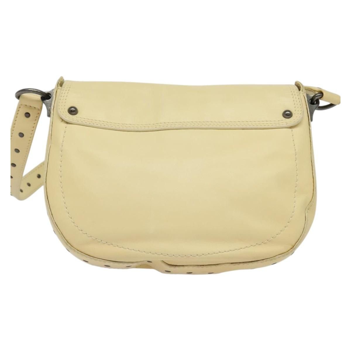 Celine CELINE Studs Shoulder Bag Leather Cream Size ONE SIZE - 3 Thumbnail