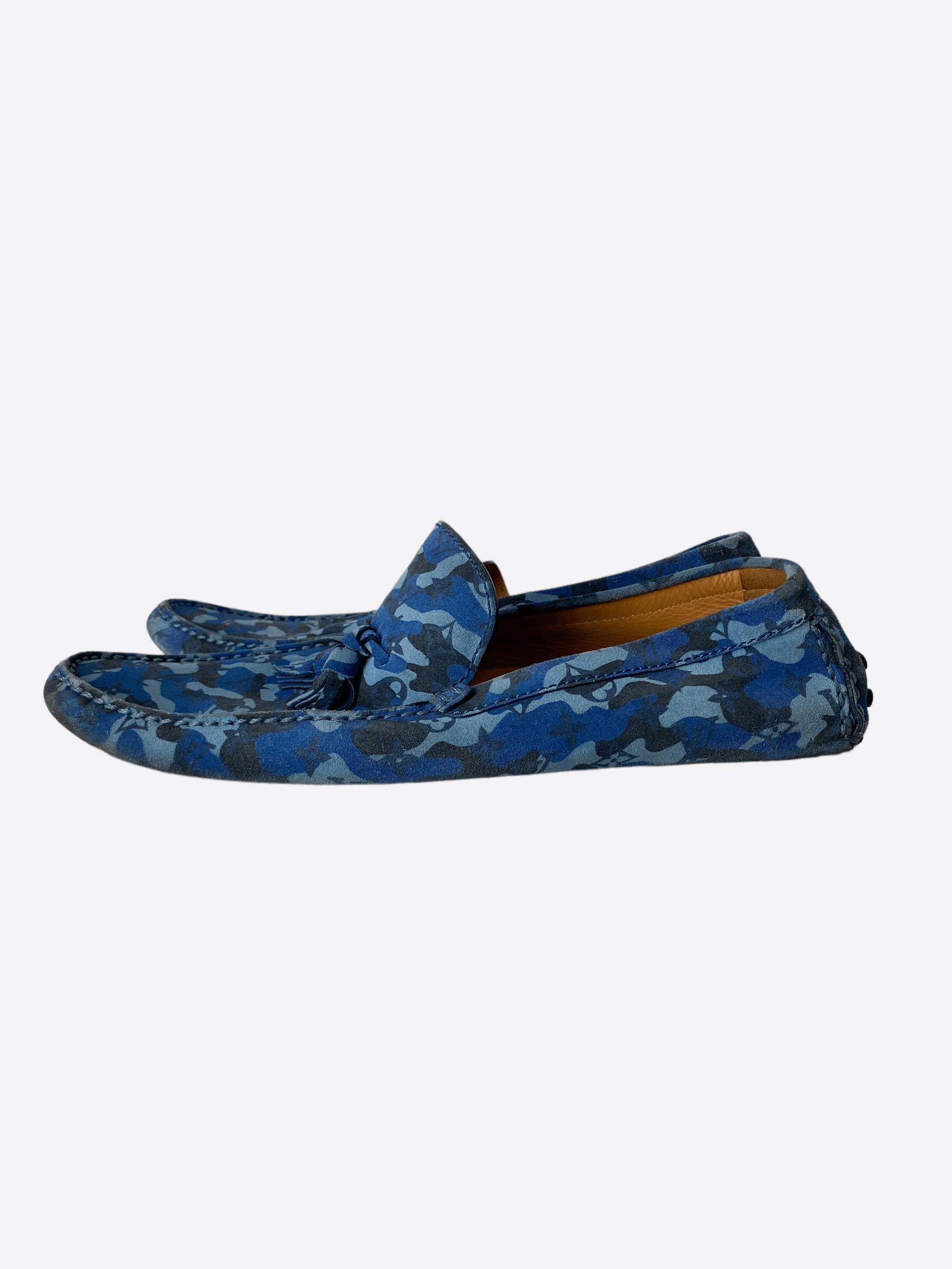 Louis Vuitton Louis Vuitton Blue Camouflage Mocassins Size US 11.5 / EU 44-45 - 3 Thumbnail
