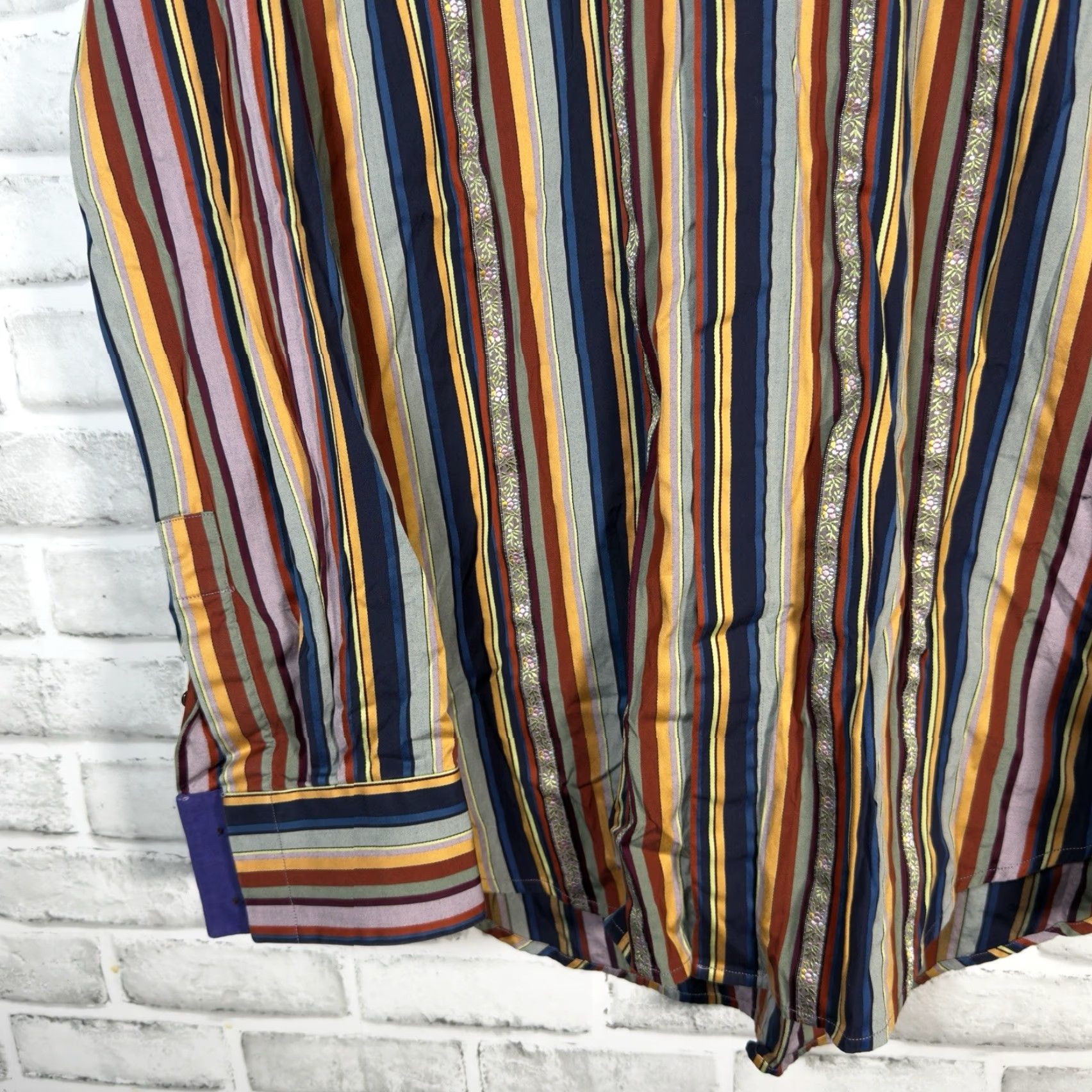 Robert Graham Robert Graham Striped Button-Down Long Sleeve Shirt Mens XL Multicolor 100% Cotton Size US XL / EU 56 / 4 - 3 Thumbnail