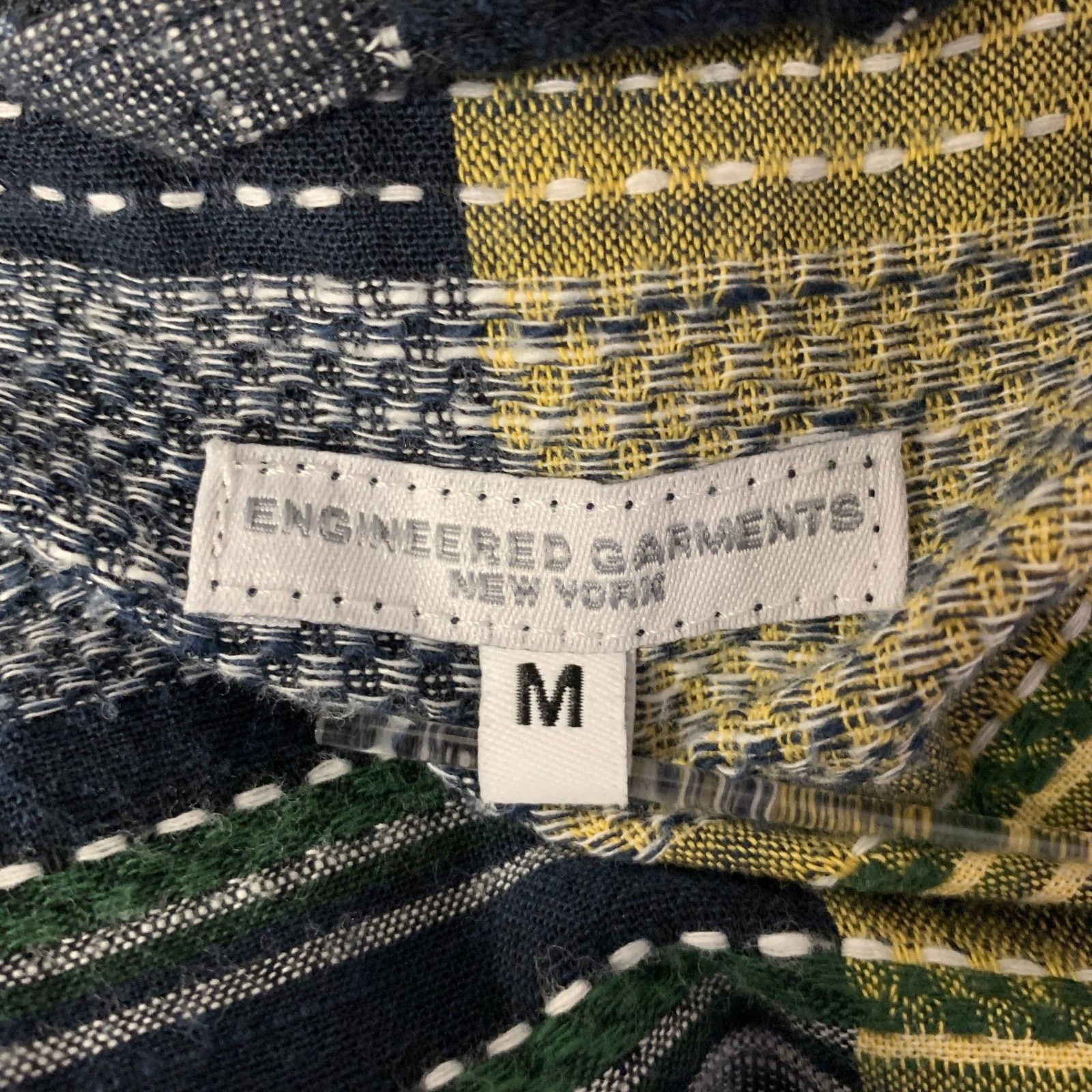 Engineered Garments ENGINEERED GARMENTS Navy Orange Patchwork Cotton Sport Coat Size US M / EU 48-50 / 2 - 6 Thumbnail