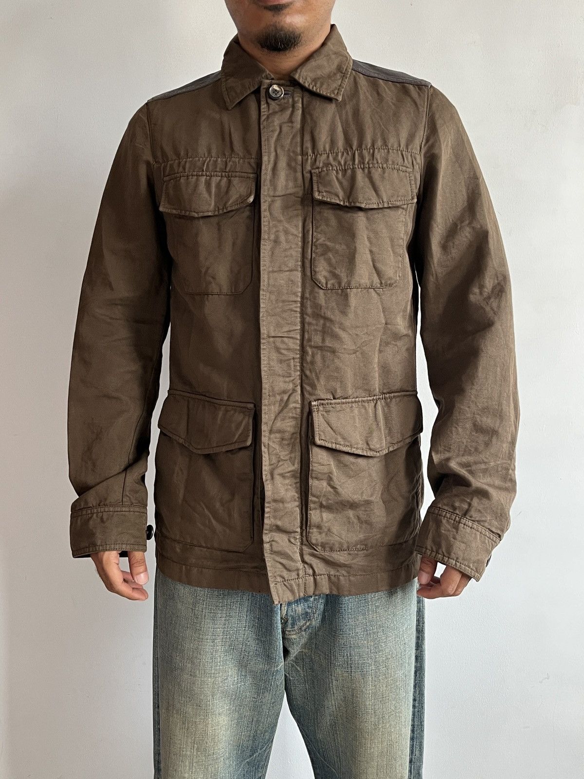 Prada 00’s Prada Sport Linen Leather Field Jacket Size US S / EU 44-46 / 1 - 1 Thumbnail