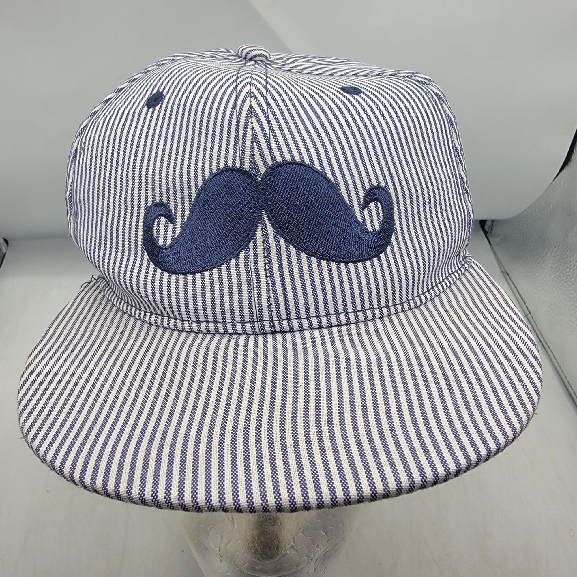 Other Teddy Boy Look Mustache Hat Cap Striped Snapback Casual Outd Size ONE SIZE - 1 Thumbnail