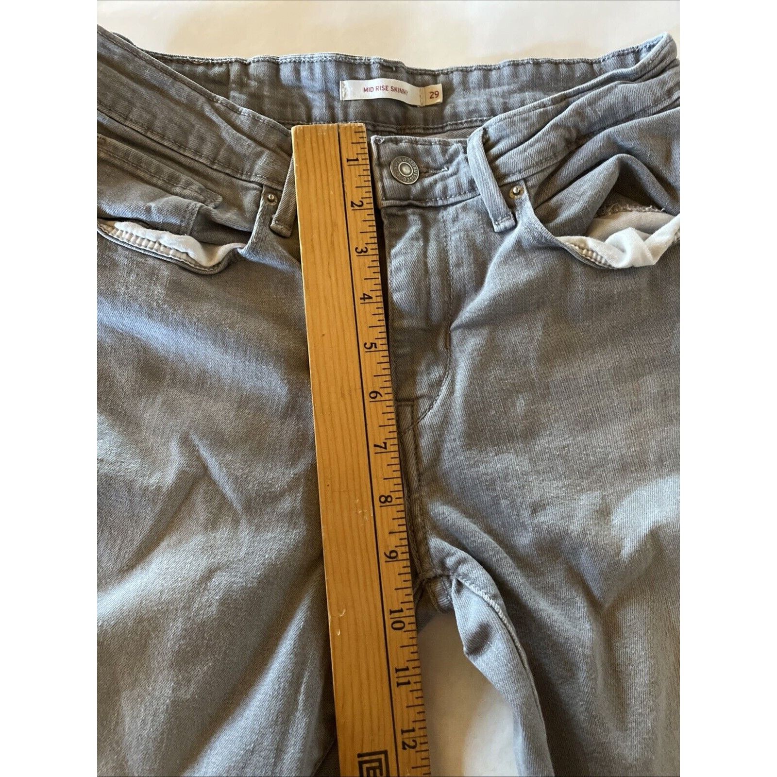 Levi's Levi’s Skinny Jeans Women’s 28x31 Gray Mid Rise Stretch Size 28" / US 6 / IT 42 - 10 Thumbnail