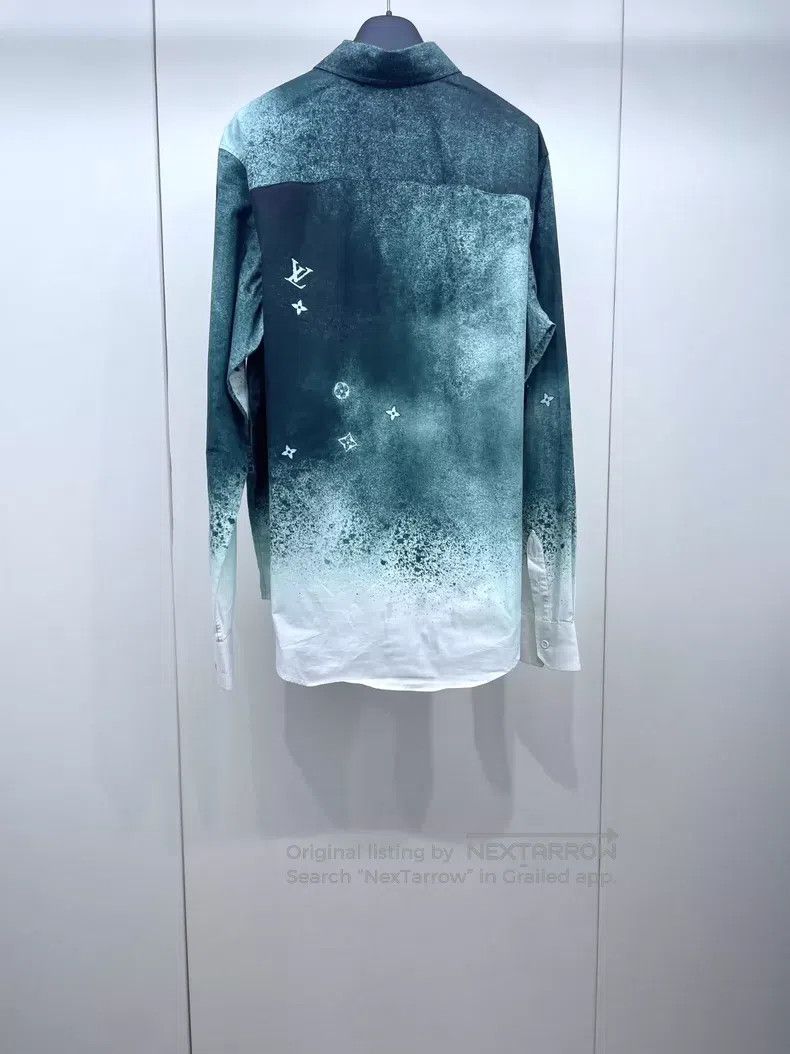 Louis Vuitton Louis Vuitton Green Tie Dye Gradient Long Sleeve Shirt Size US M / EU 48-50 / 2 - 2 Thumbnail