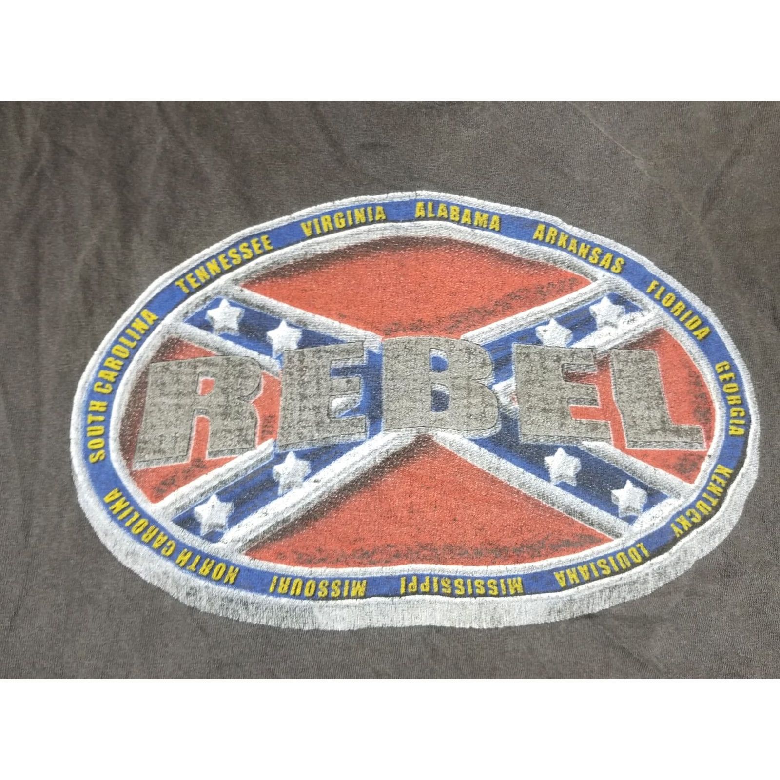 Vintage VINTAGE REBEL SUN BLACK COTTON T-SHIRT SZ XL FADED TRAHSED 90' Size US XL / EU 56 / 4 - 2 Thumbnail