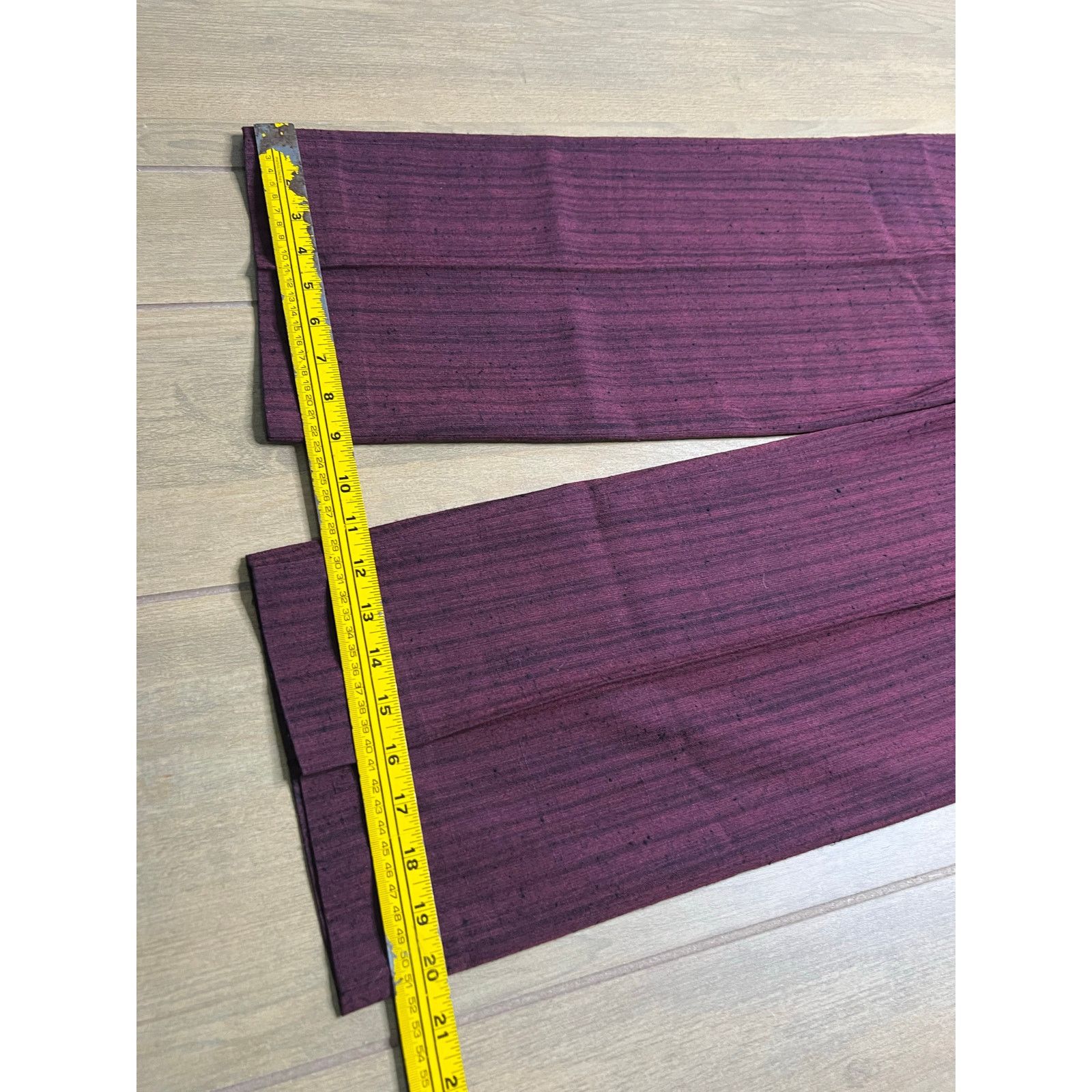 Vintage Vintage 1970s Burgundy Slub Trousers Talon USA Sz 35x31 Size US 35 - 8 Thumbnail