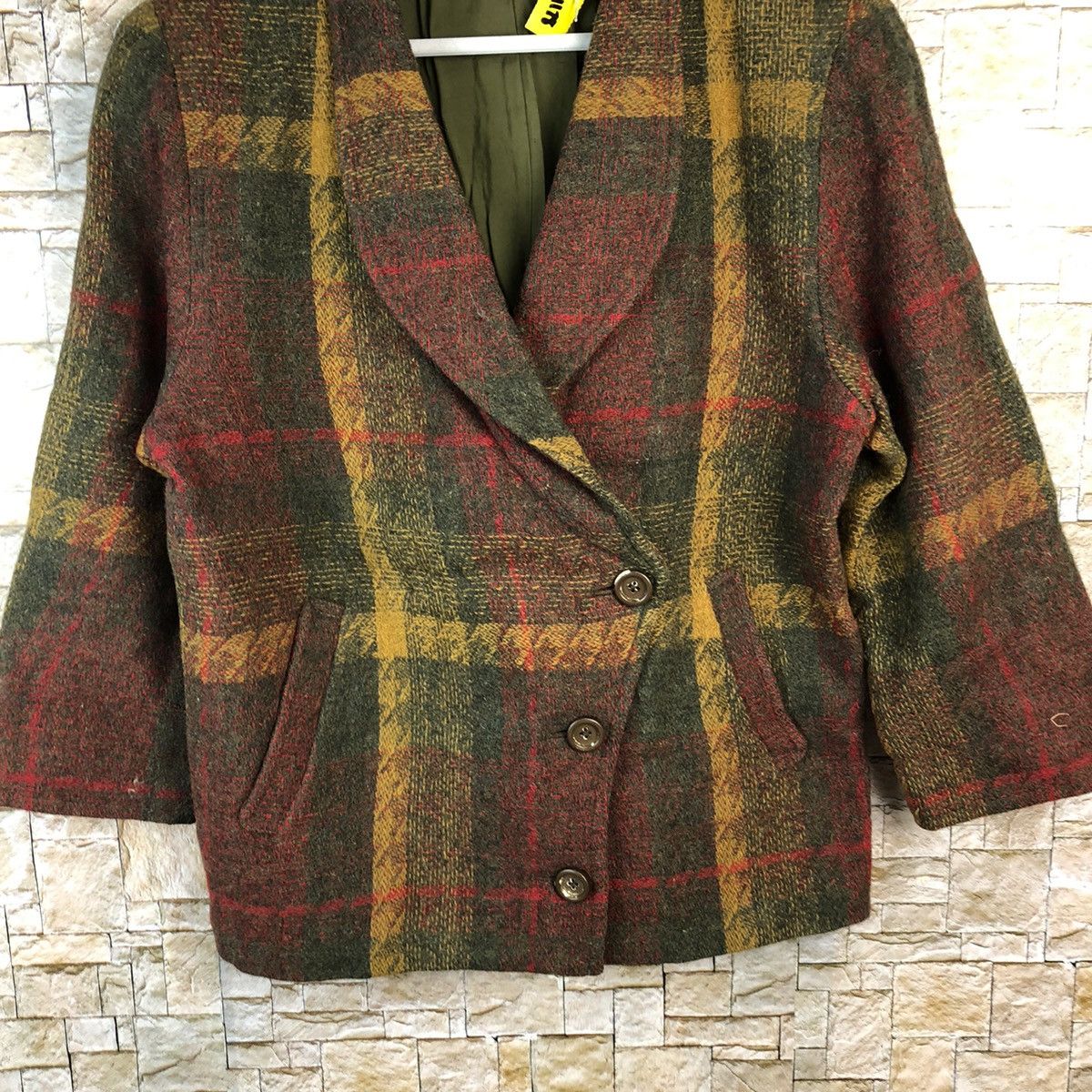 Japanese Brand Larochelle vintage Brown Tweed Blazer #A1178 Size US M / EU 48-50 / 2 - 6 Thumbnail