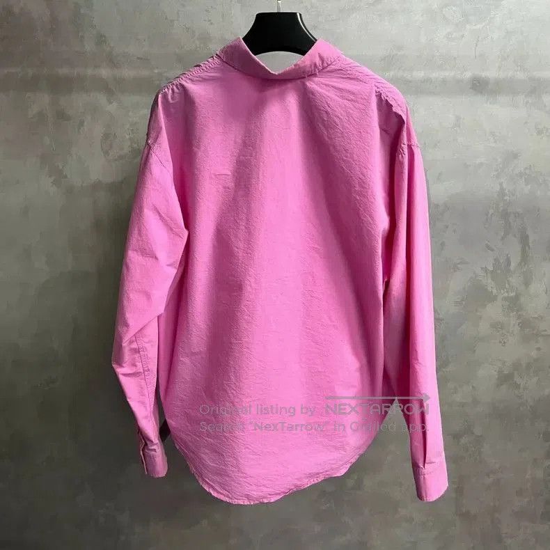 Balenciaga Balenciaga Pink Back Logo Long Sleeve Shirt. Size US XS / EU 42 / 0 - 2 Thumbnail