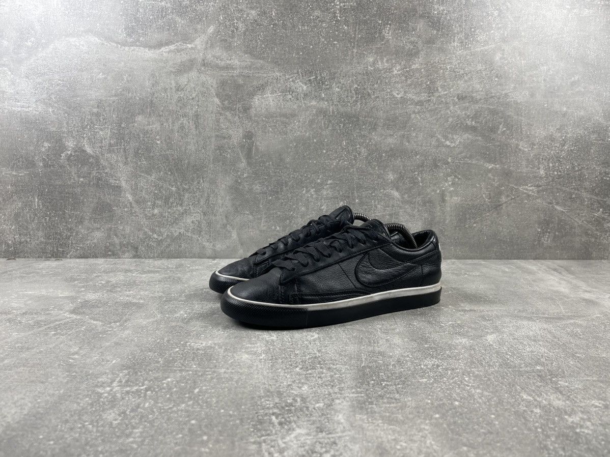 Nike Blazer CDG Comme Des Garcons Black Leather Sneakers