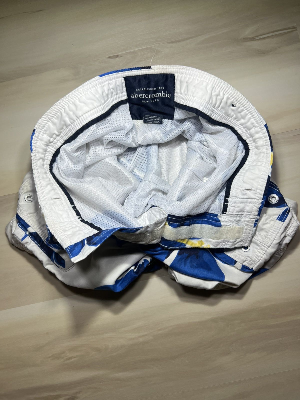 Abercrombie & Fitch abercrombie fitch swim trunks Trunks Blue White Sz M Pockets Size US 30 / EU 46 - 9 Thumbnail