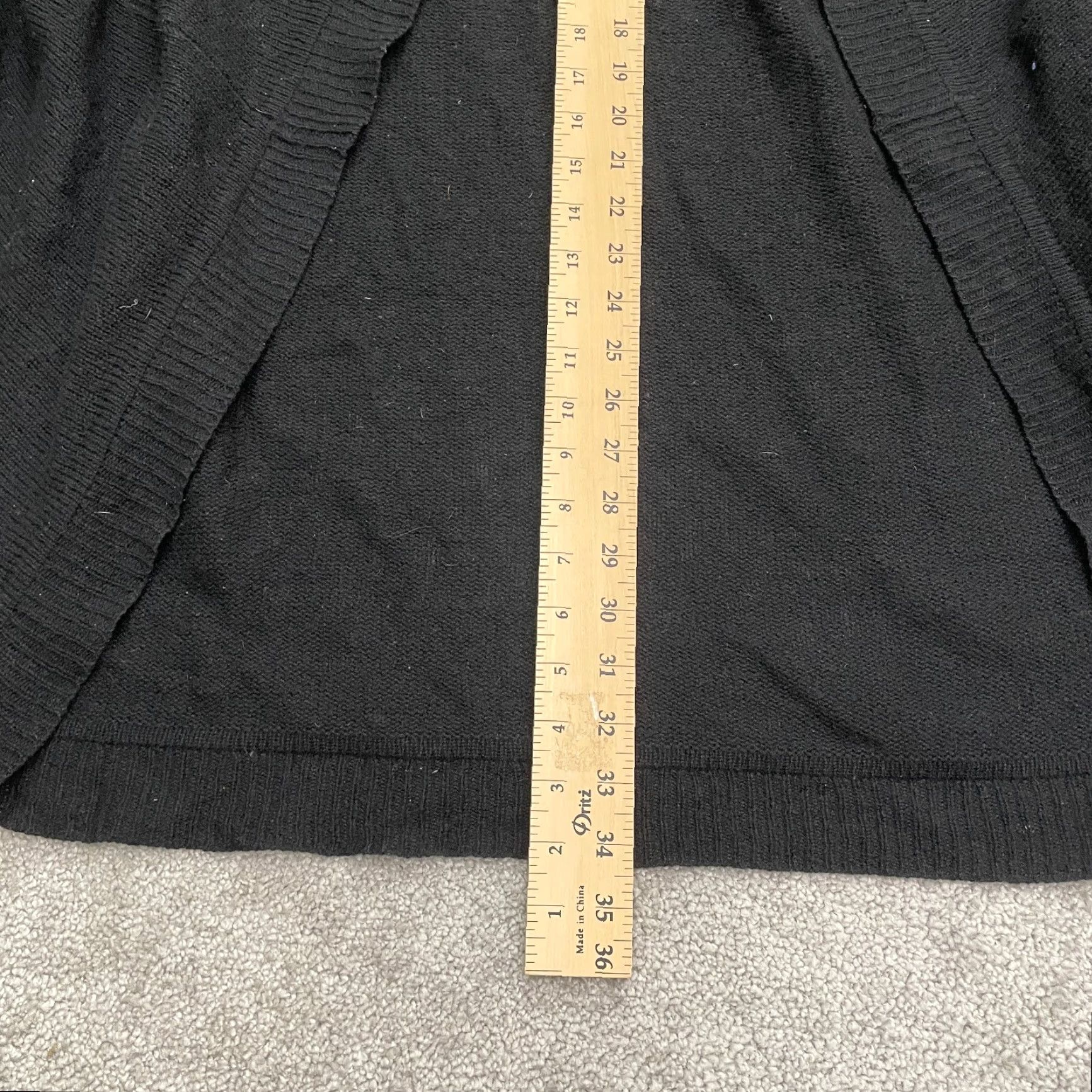 AQUA Aqua Black Knit Cardigan Sweater Women Medium Lightweave Open Dolman Sleeve Size M / US 6-8 / IT 42-44 - 7 Thumbnail
