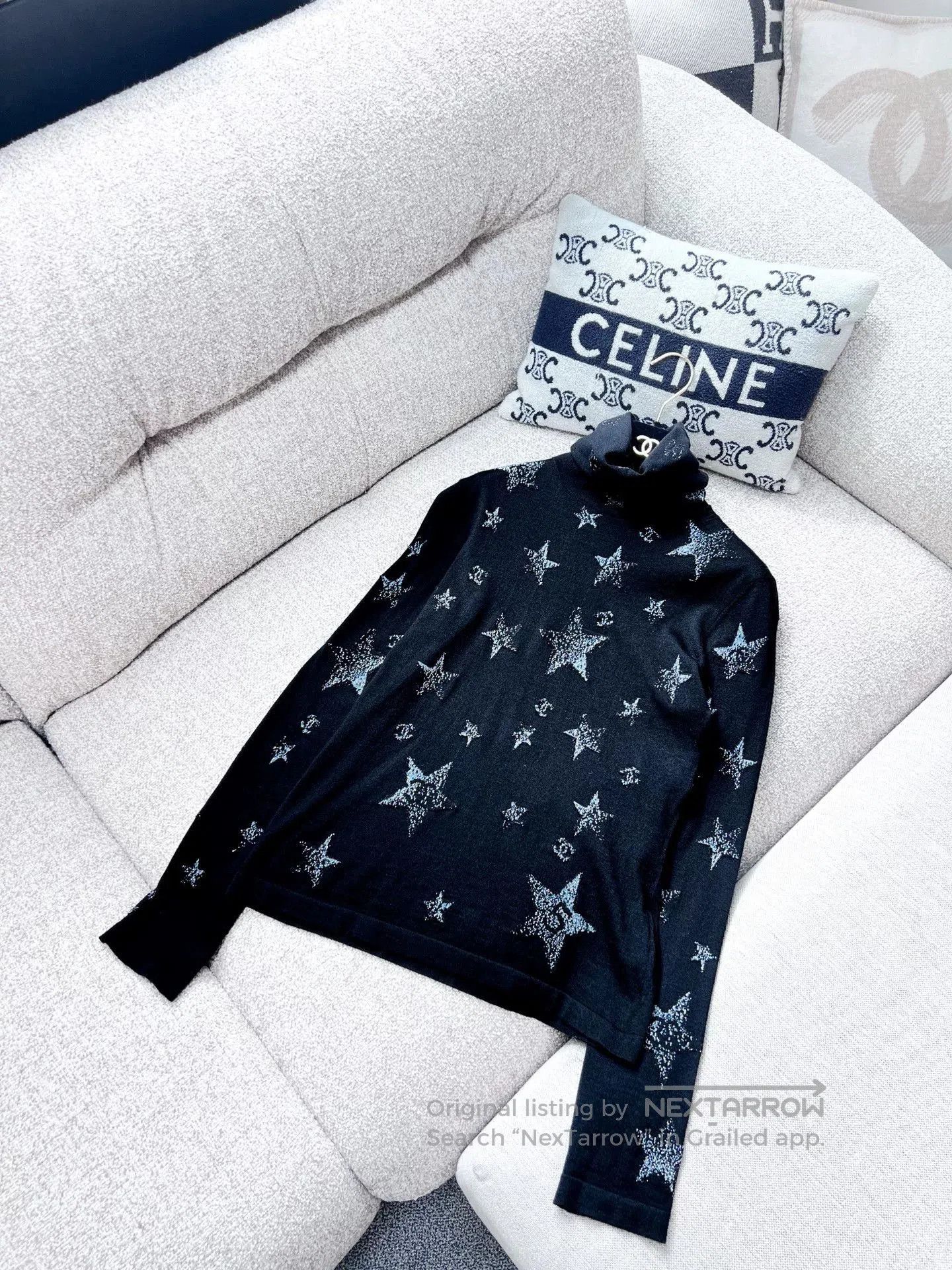 Chanel Chanel Coco Neige Star Embroidered Knit Top. Size US S / EU 44-46 / 1 - 2 Thumbnail