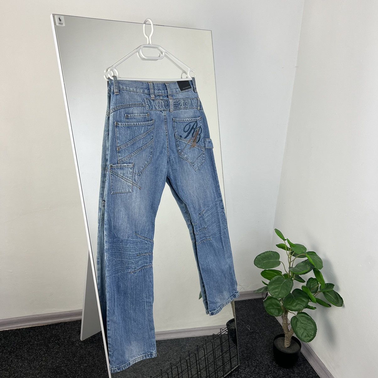 Vintage Japanese Y2K Rap Style Baggy Denim Jeans Streetwear 90s Size US 31 - 1 Thumbnail