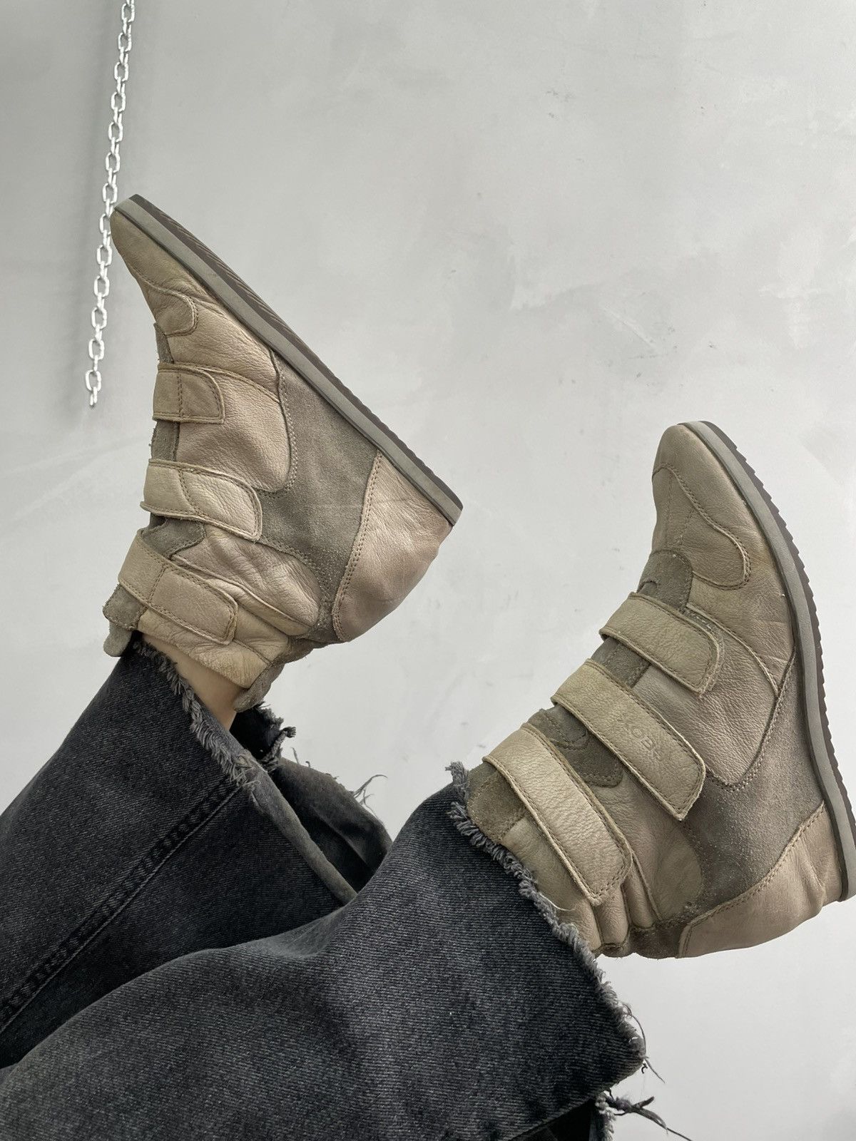 Geox Heel leather boots Isabel Marant style wedge sneakers y2k Size US 9 / IT 39 - 2 Thumbnail