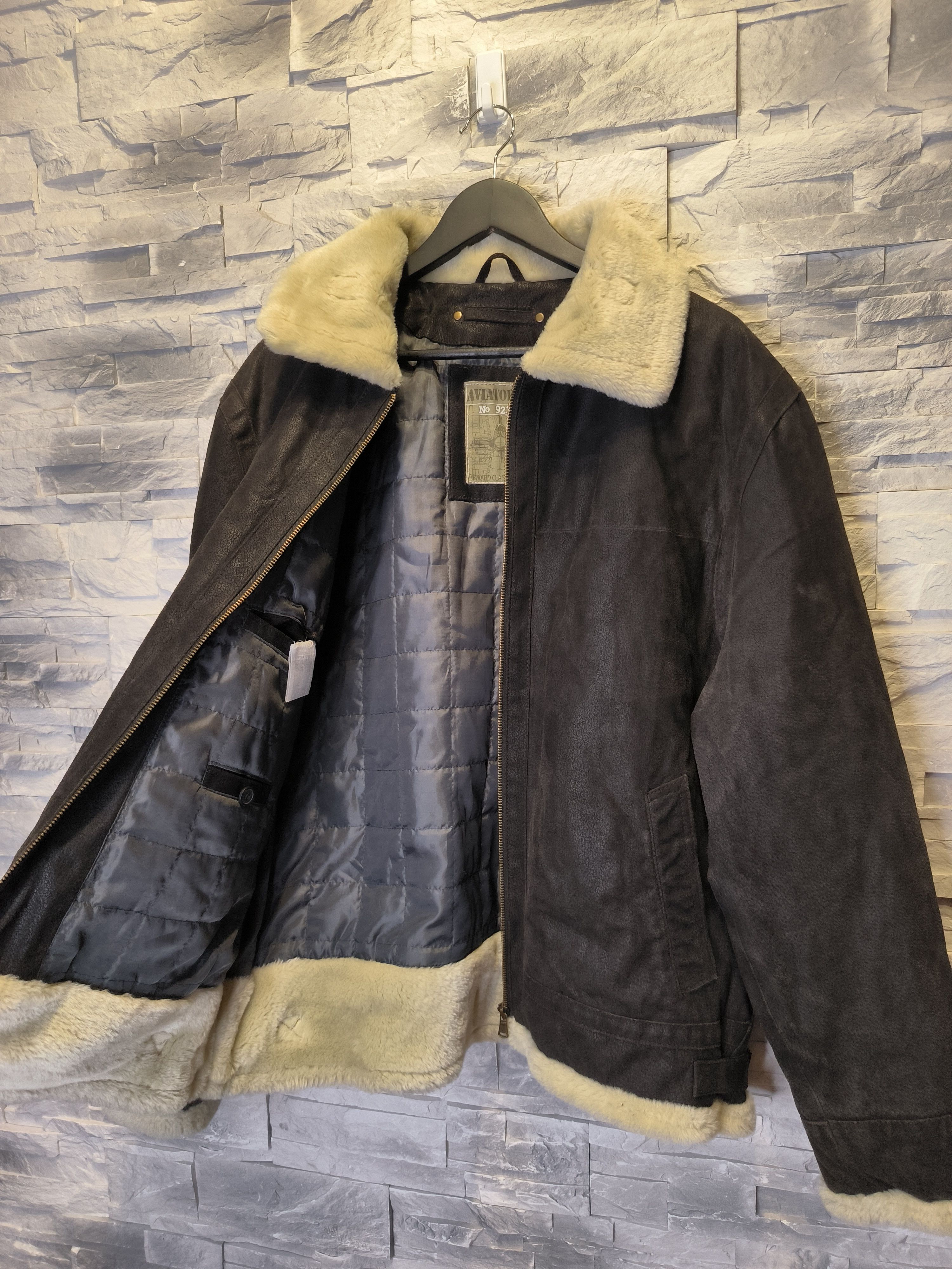 Other Vintage Aviator Jacket Bomber Leather Brown PJ8 Size US XL / EU 56 / 4 - 3 Thumbnail