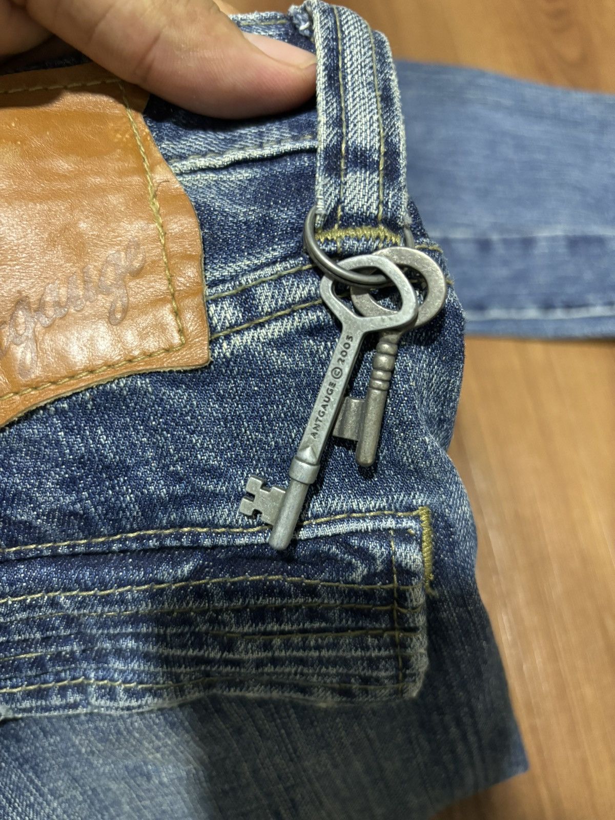 Japanese Brand × Vintage Vintage Antgauge Sashiko Distress Denim Jeans Size US 31 - 6 Thumbnail