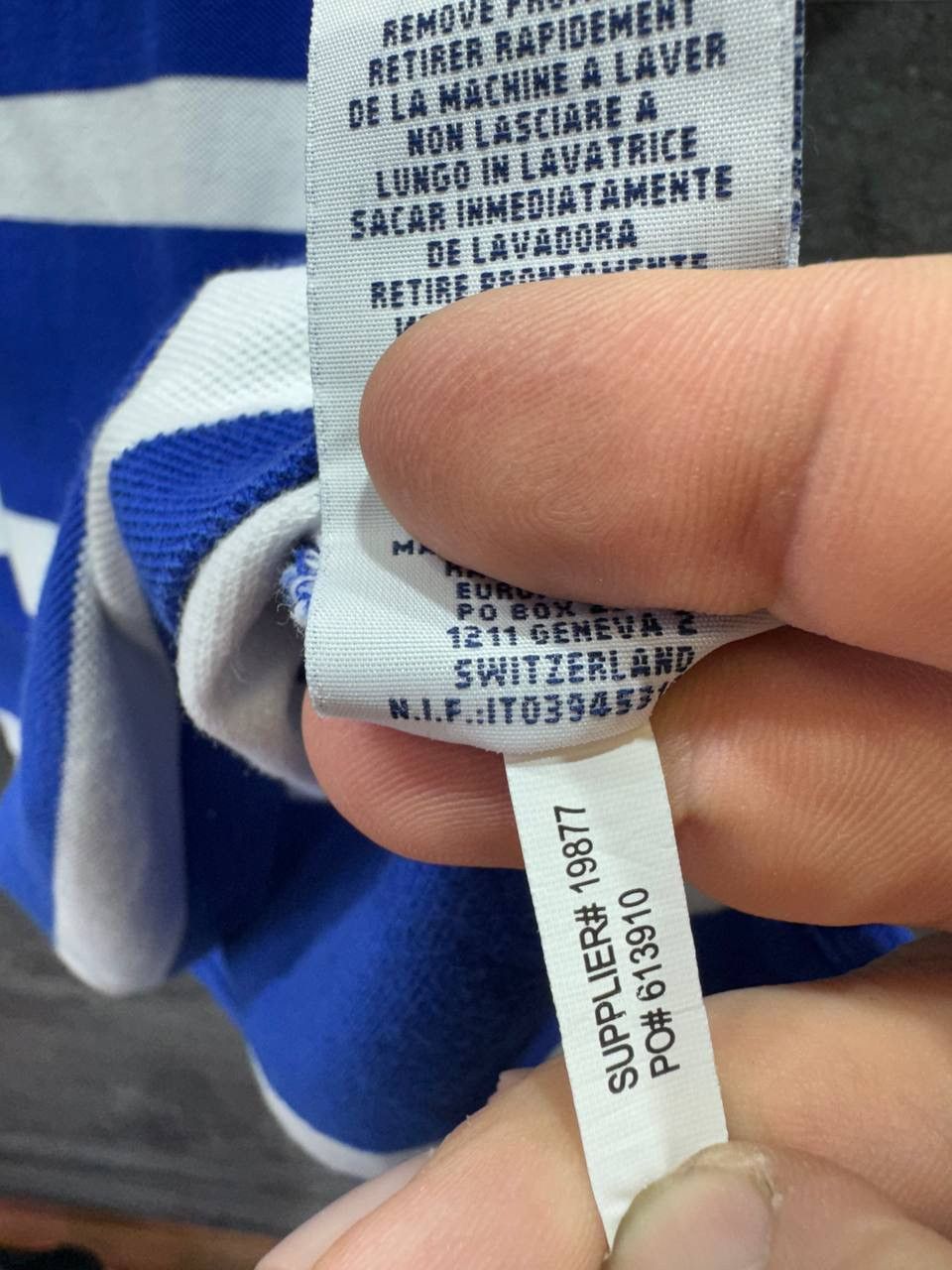 Ralph Lauren Polo Ralph Lauren Navy Blue White Striped Custom Fit Polo Size US M / EU 48-50 / 2 - 11 Thumbnail