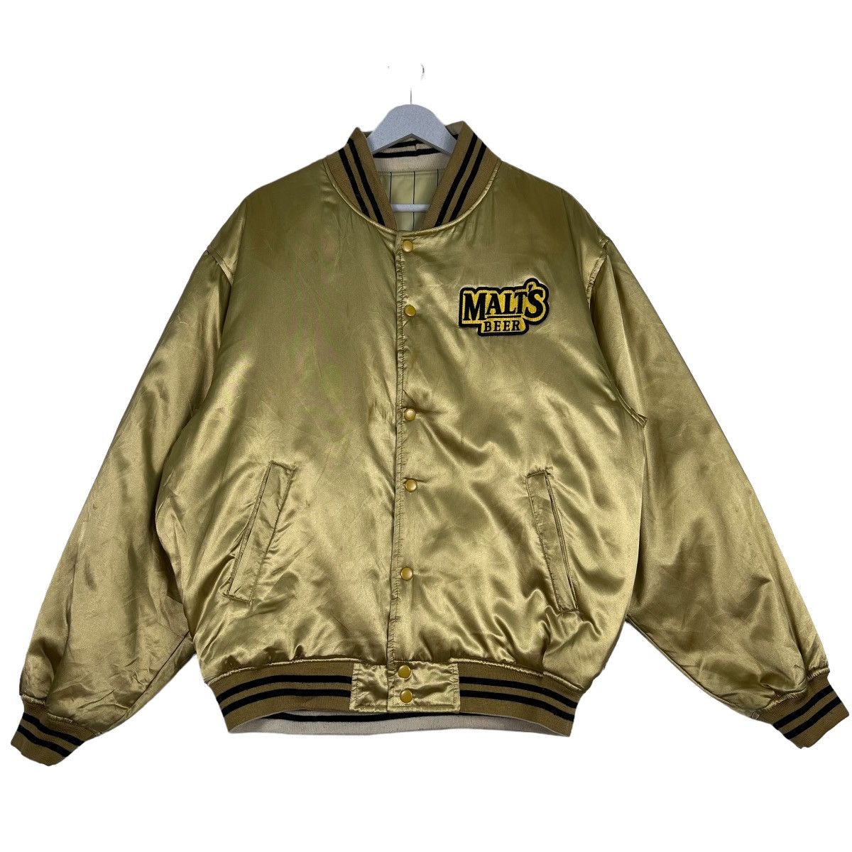 Japanese Brand 🔥 VINTAGE MALTS REVERSIBLE BASEBALL BOMBER JACKET Size US L / EU 52-54 / 3 - 4 Thumbnail