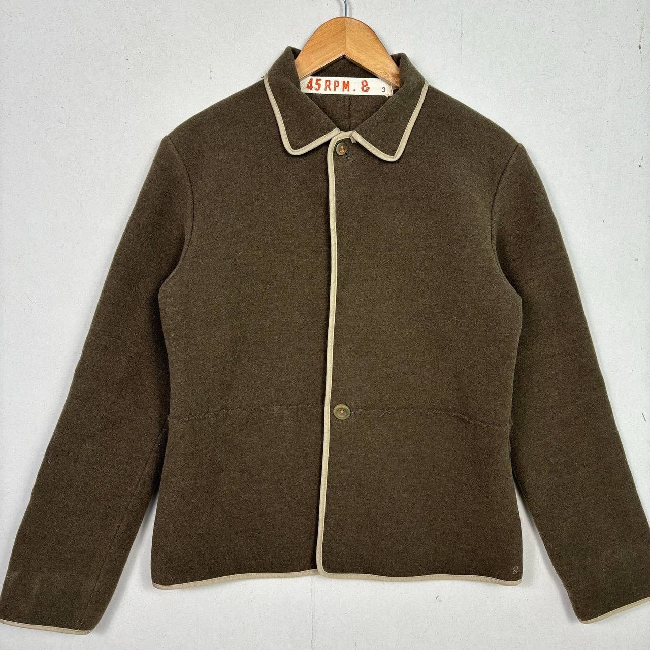45rpm 45RPM & Co Wool Felt Jacket Green Workweae Jacket Size US M / EU 48-50 / 2 - 3 Thumbnail