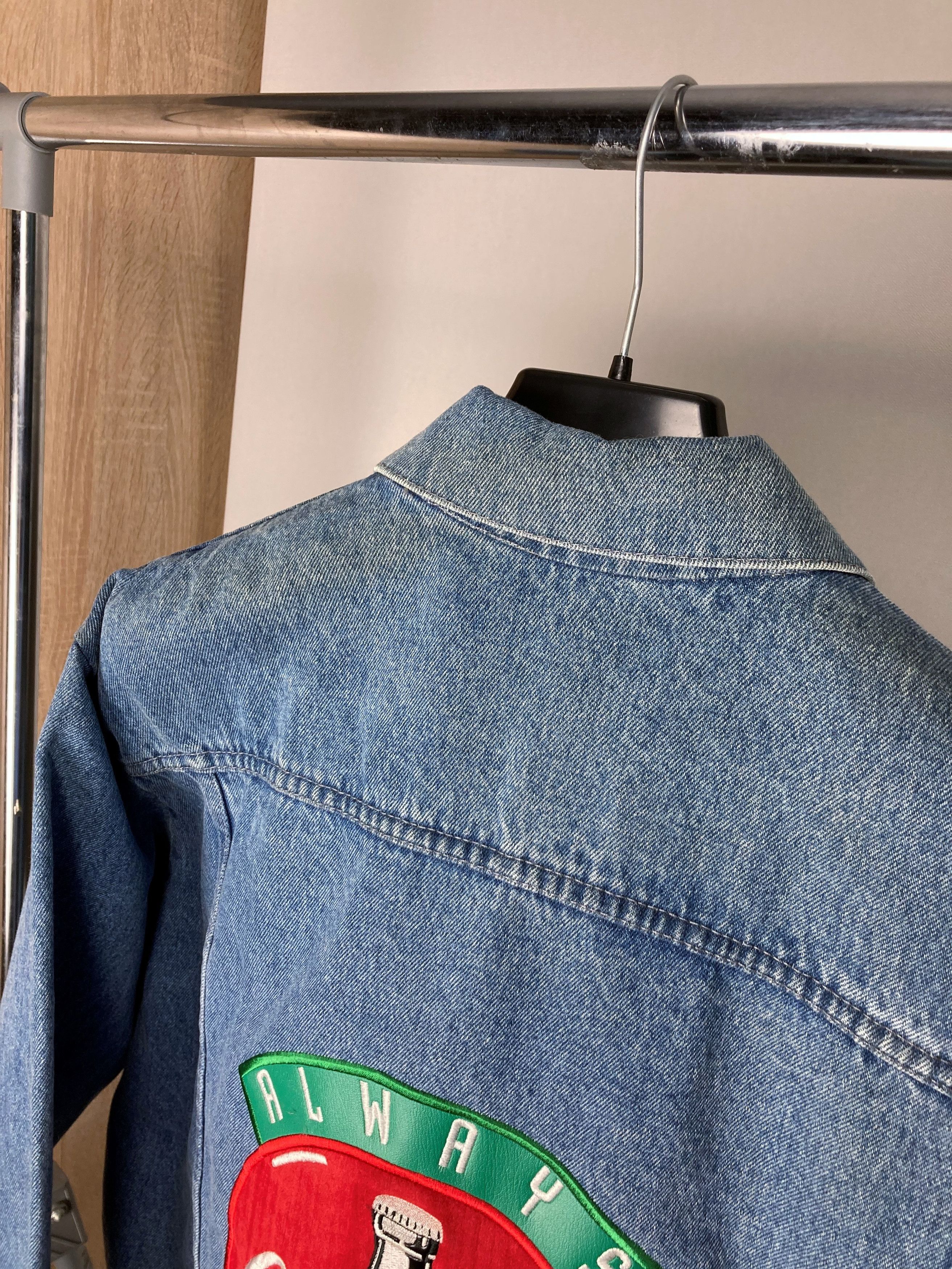 Coca Cola GRAIL Coca Cola 90s Big Leather Logo On Back Denim Jacket Size US XL / EU 56 / 4 - 8 Thumbnail