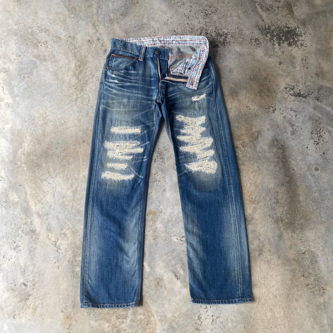 Edwin DISTRESSED CLAWMARKS EDWIN EXCLUSIVE VINTAGE DENIM Size US 33 - 1 Thumbnail
