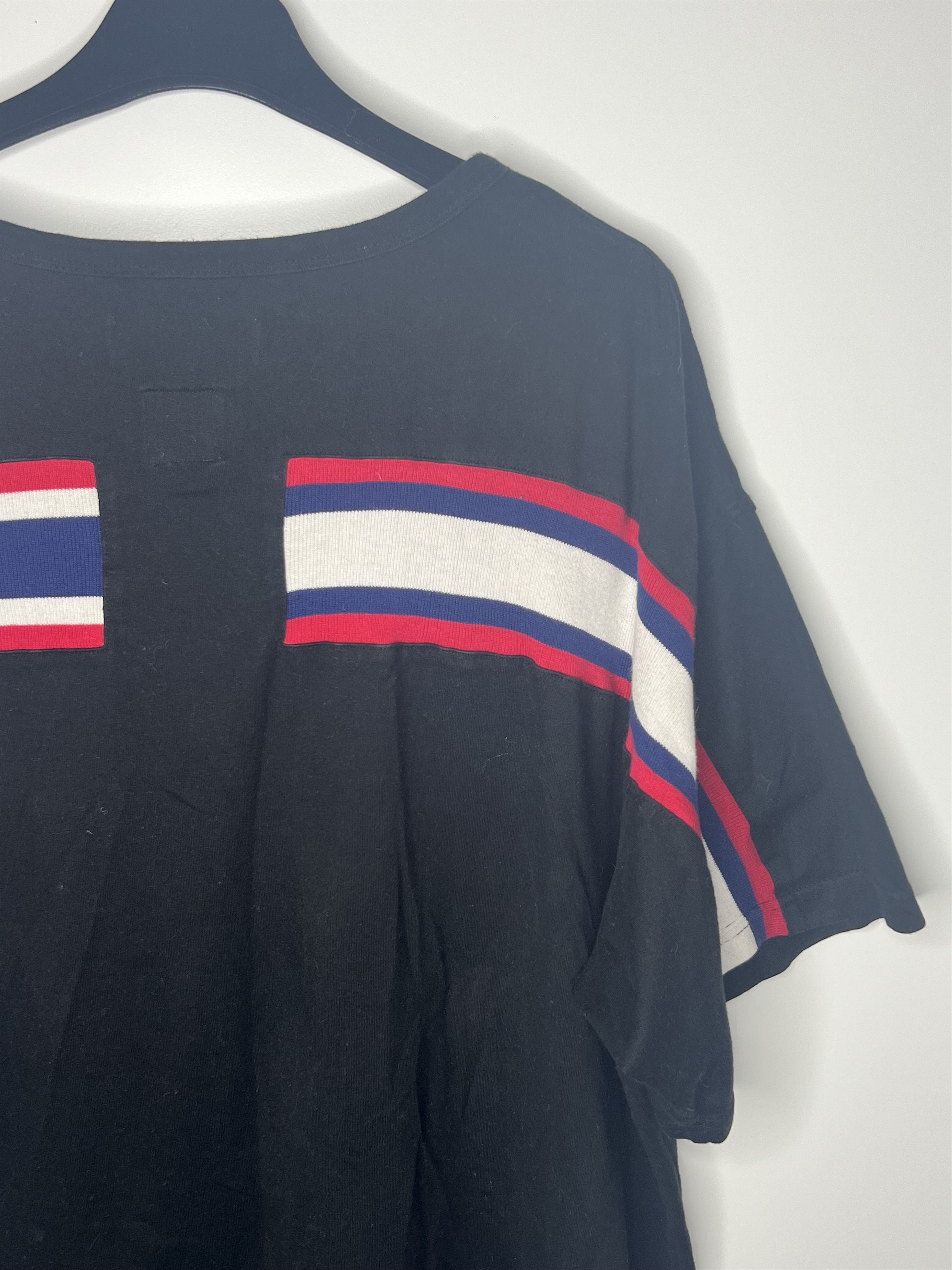 Facetasm Boxy Red and Blue Back Ribbed Tee Size US XL / EU 56 / 4 - 5 Thumbnail