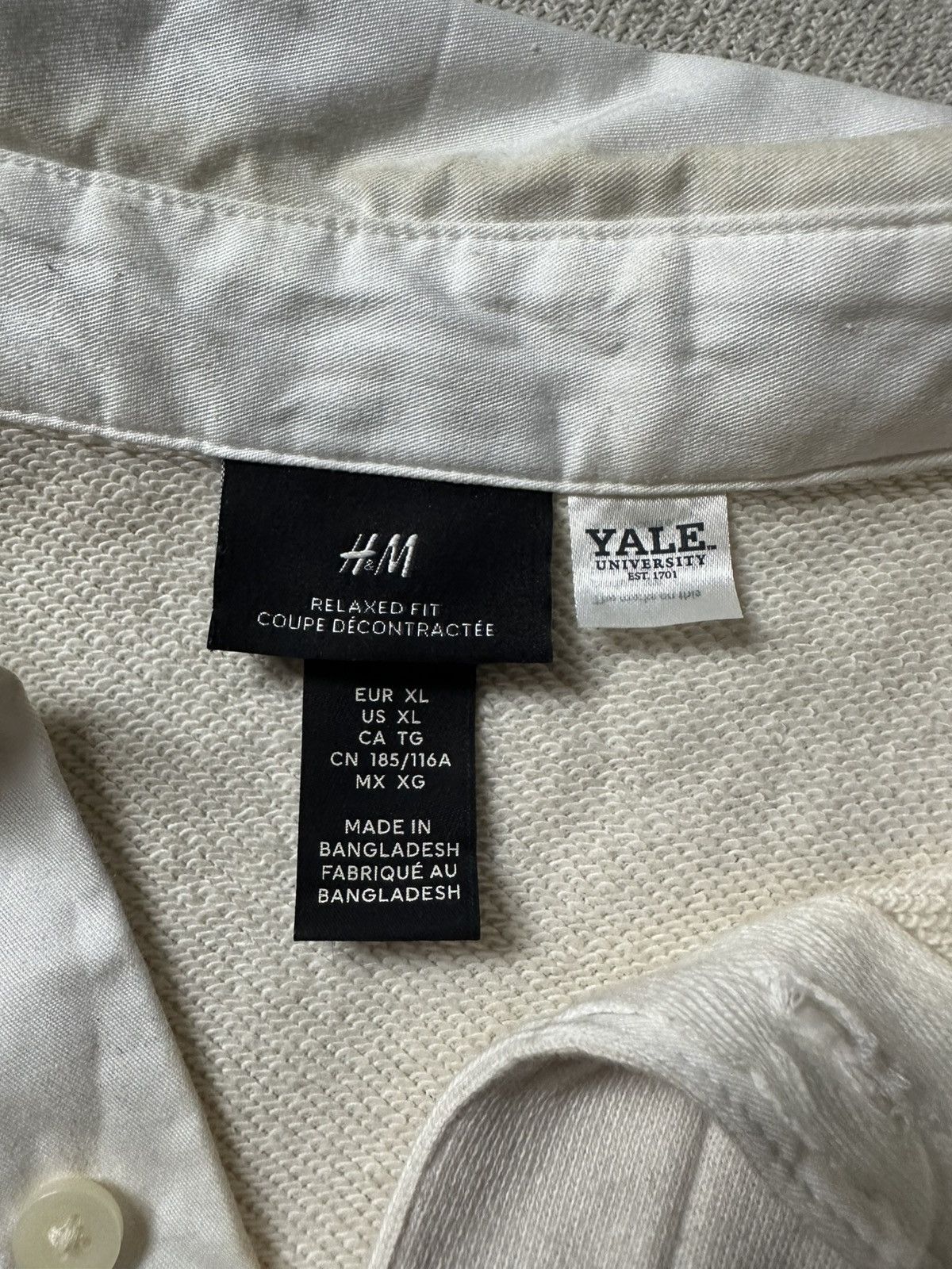 H&M Cream colored H&M Yale University Sweater Size US L / EU 52-54 / 3 - 4 Thumbnail