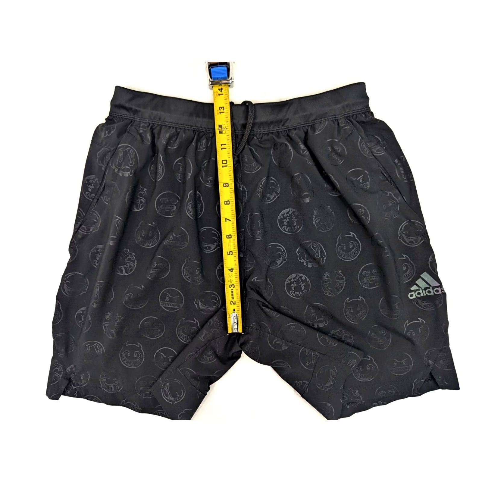 Adidas Adidas Emoji Face All Over Athletic Shorts Men L Emoji Black 30x8 Running Athletic Shorts Mens Size US 33 - 4 Thumbnail