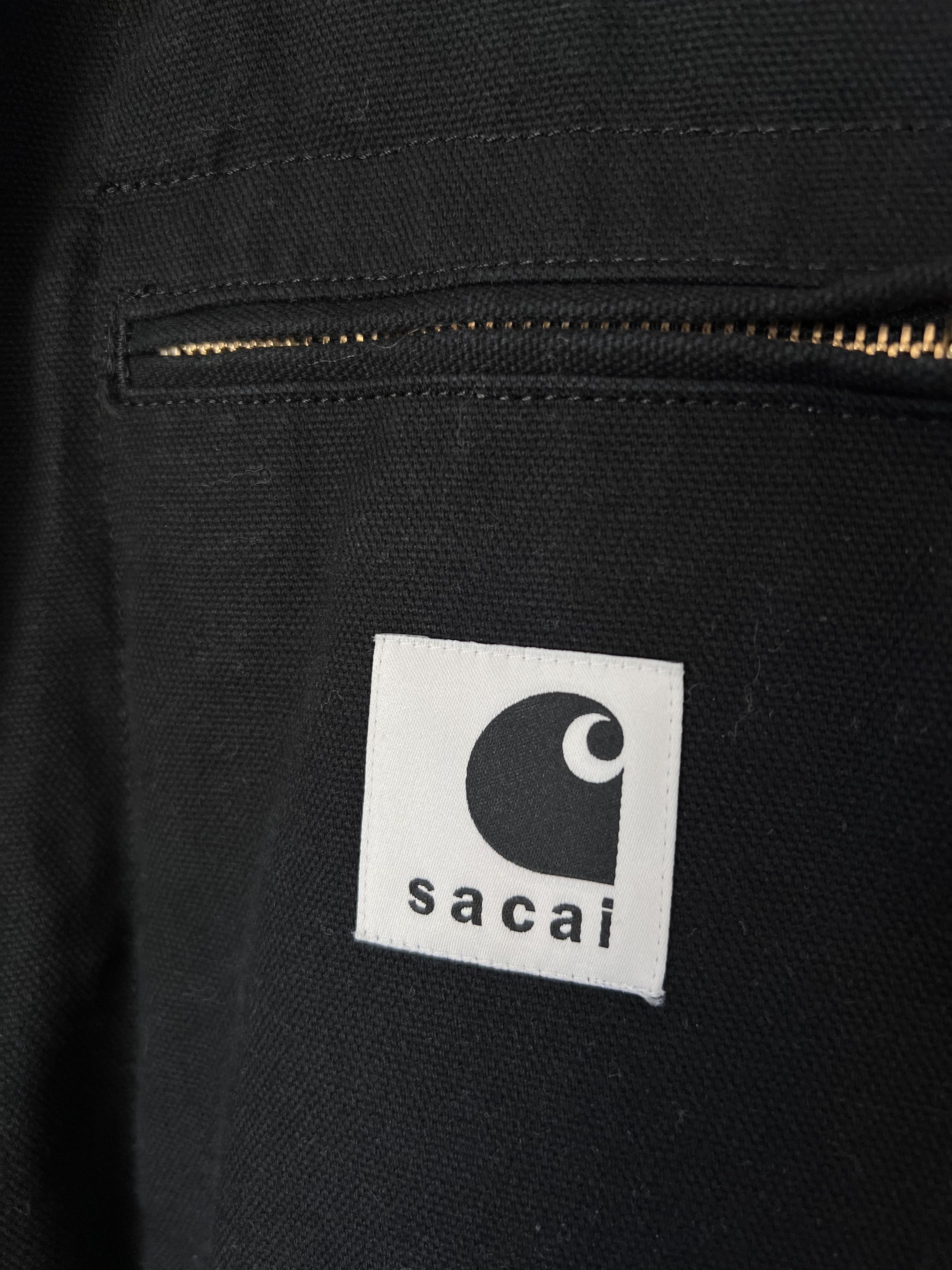 Carhartt × Sacai Sacai Carhartt WIP Washed Duck Puffer Jacket in Black Size US L / EU 52-54 / 3 - 5 Thumbnail