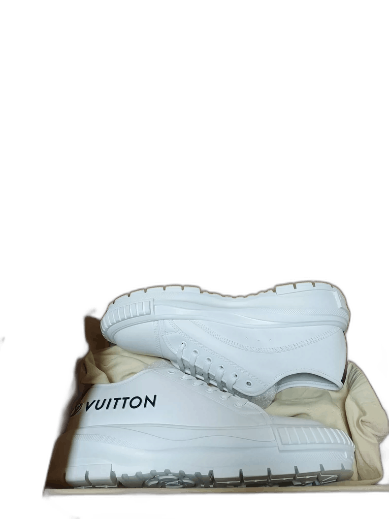 Louis Vuitton Louis Vuitton Louis Vuitton White Leather LaceUp Sneakers- Size US 8 / EU 41 - 1 Thumbnail
