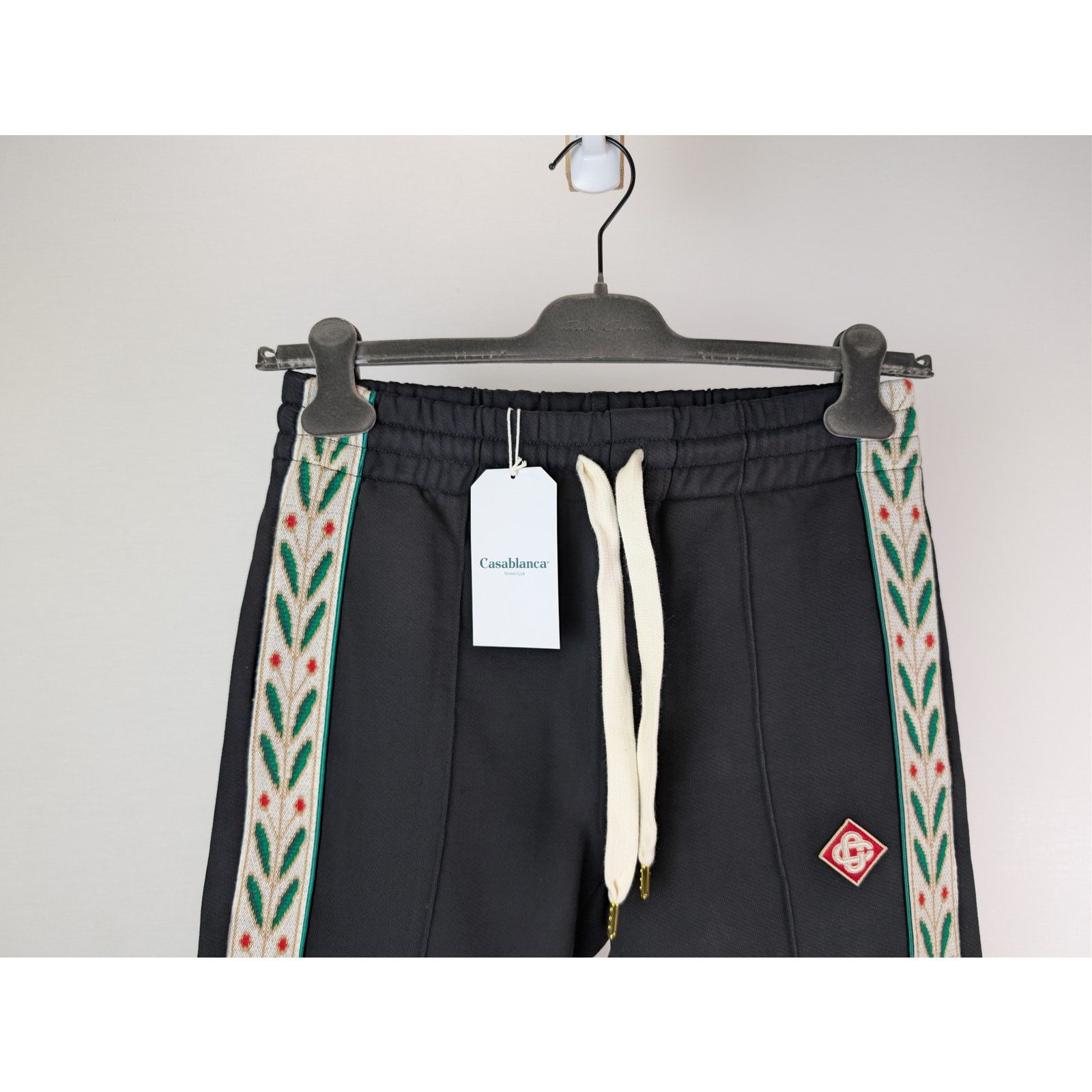 Casablanca o1rshd1 Black Loopback Laurel Tape Panelled Sweatpants Size US 30 / EU 46 - 3 Thumbnail
