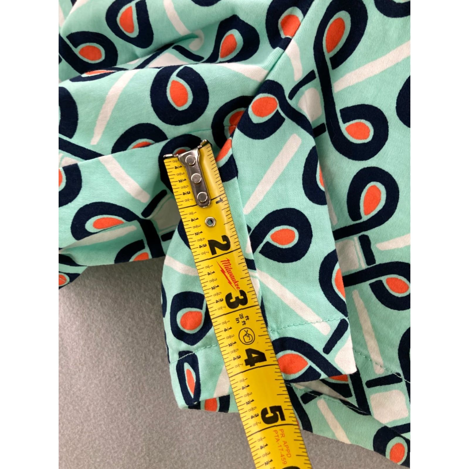 Vintage Crown And Ivy Shorts Womens 6 Blue Geometric AOP Shirt? Size 28" / US 6 / IT 42 - 5 Thumbnail