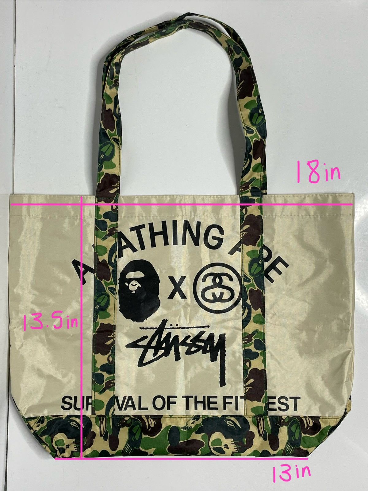 Bape × Stussy Bape x Stussy Tote Bag | Grailed