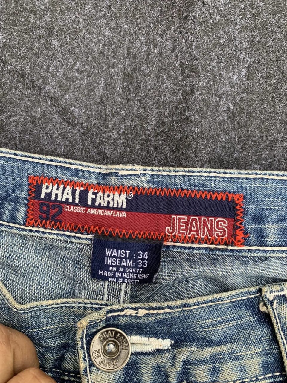 Phat Farm Vintage Phat Farm Baggy Patchwork Jeans – 90s Hip Hop Style Size US 34 / EU 50 - 13 Thumbnail