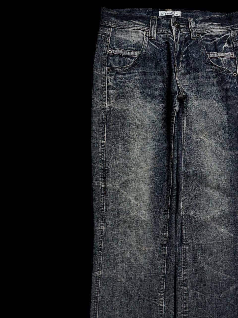 Other INSANE 90s Style Japanese Smoke Mudwash Clawmark Dark Jeans Size US 30 / EU 46 - 4 Thumbnail