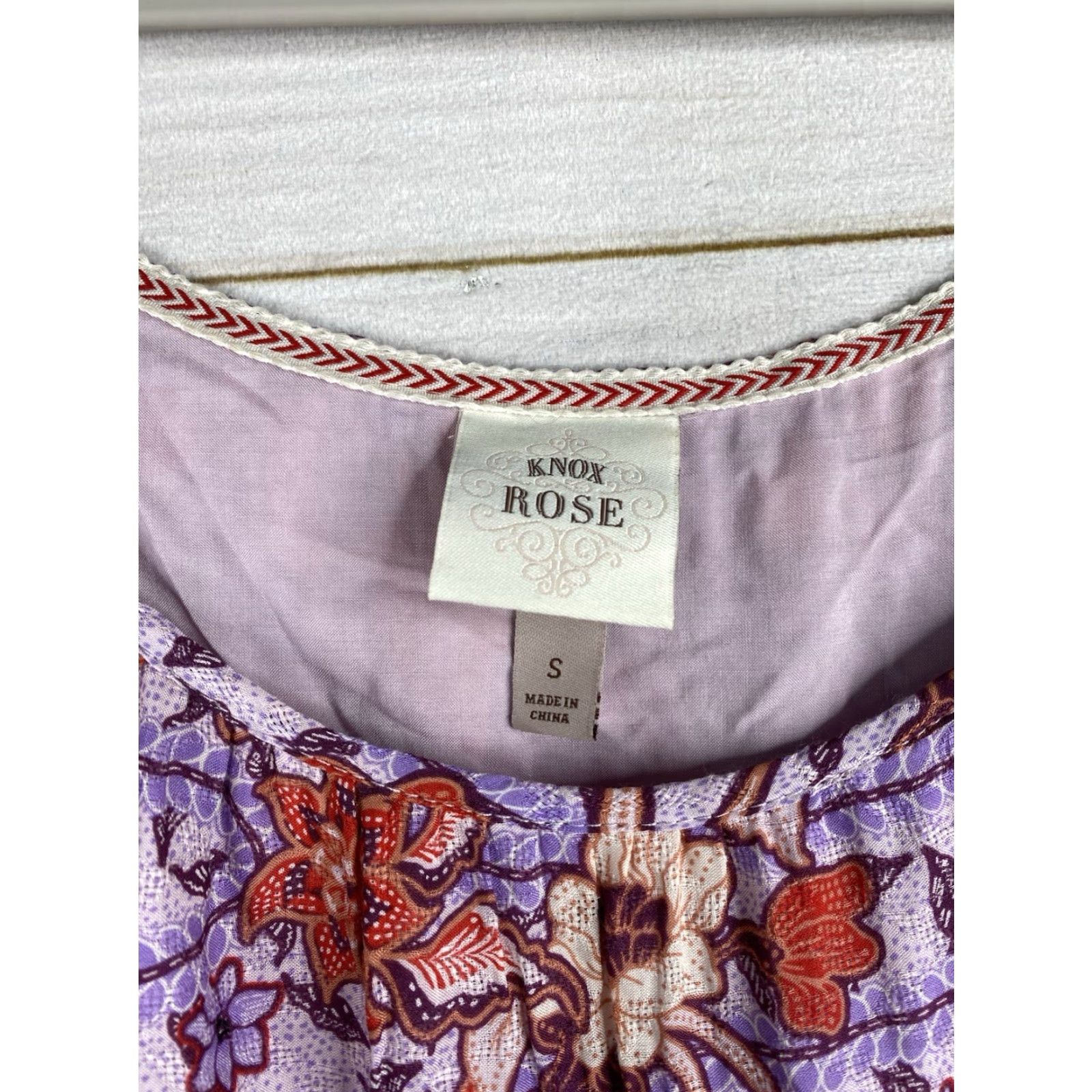Vintage Knox Rose Maxi Dress Purple S Navy Short Sleeve Lined Boho Floral 90s? (Wait) Size 28" / US 6 / IT 42 - 3 Thumbnail