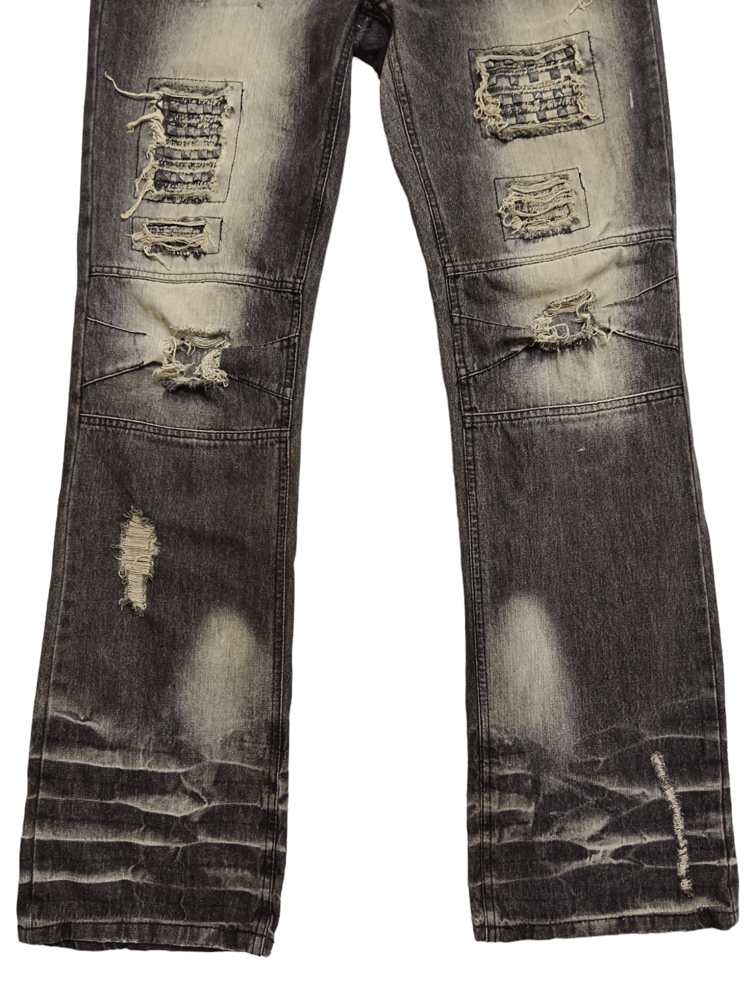 LOWBOX 💥Punk💥 Lowbox Distressed Flare Denim Size US 32 / EU 48 - 3 Thumbnail