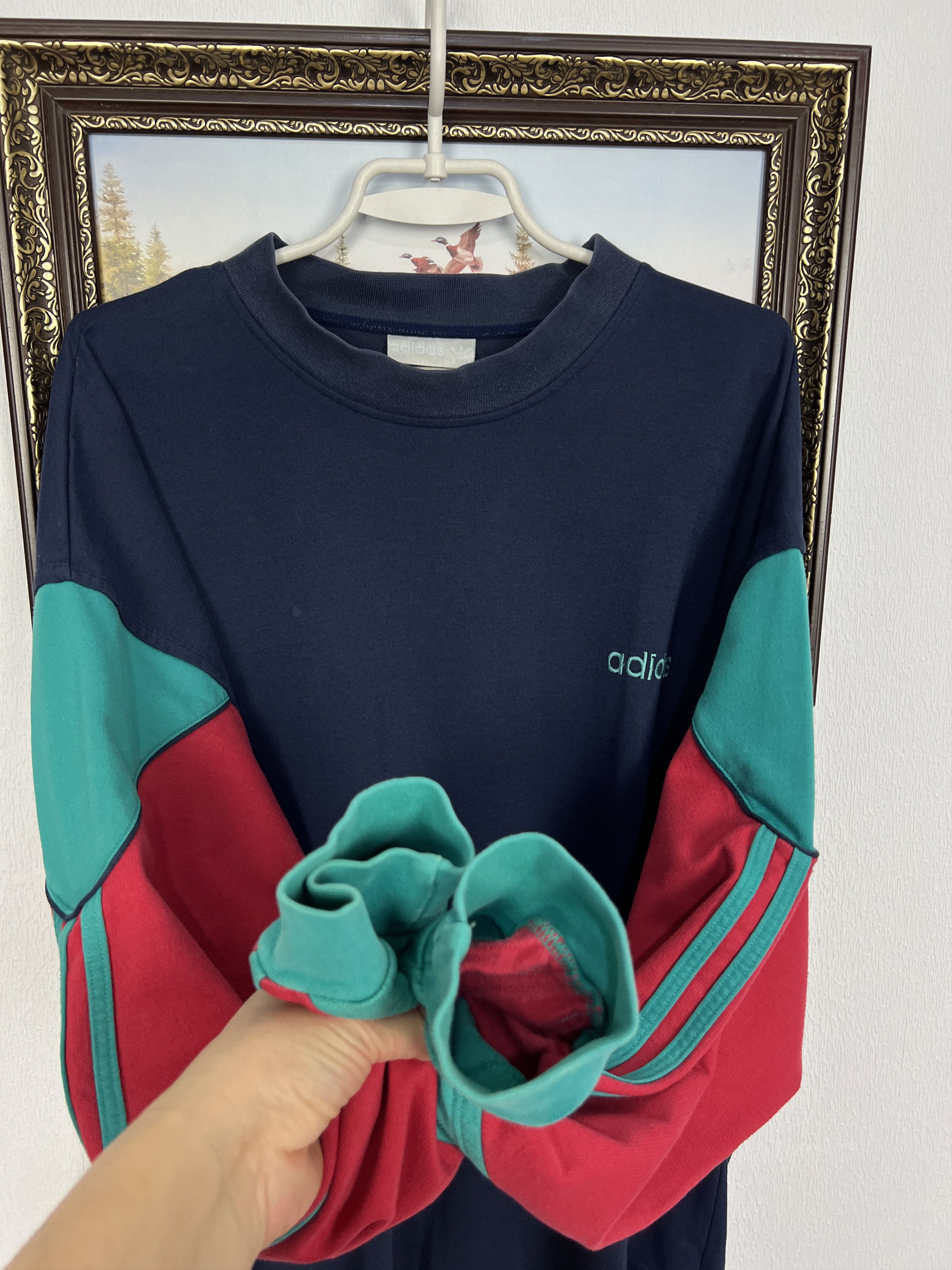 Adidas Vintage 90's Sweatshirt Blue Red Green Crewneck Jacket Size US XL / EU 56 / 4 - 5 Thumbnail